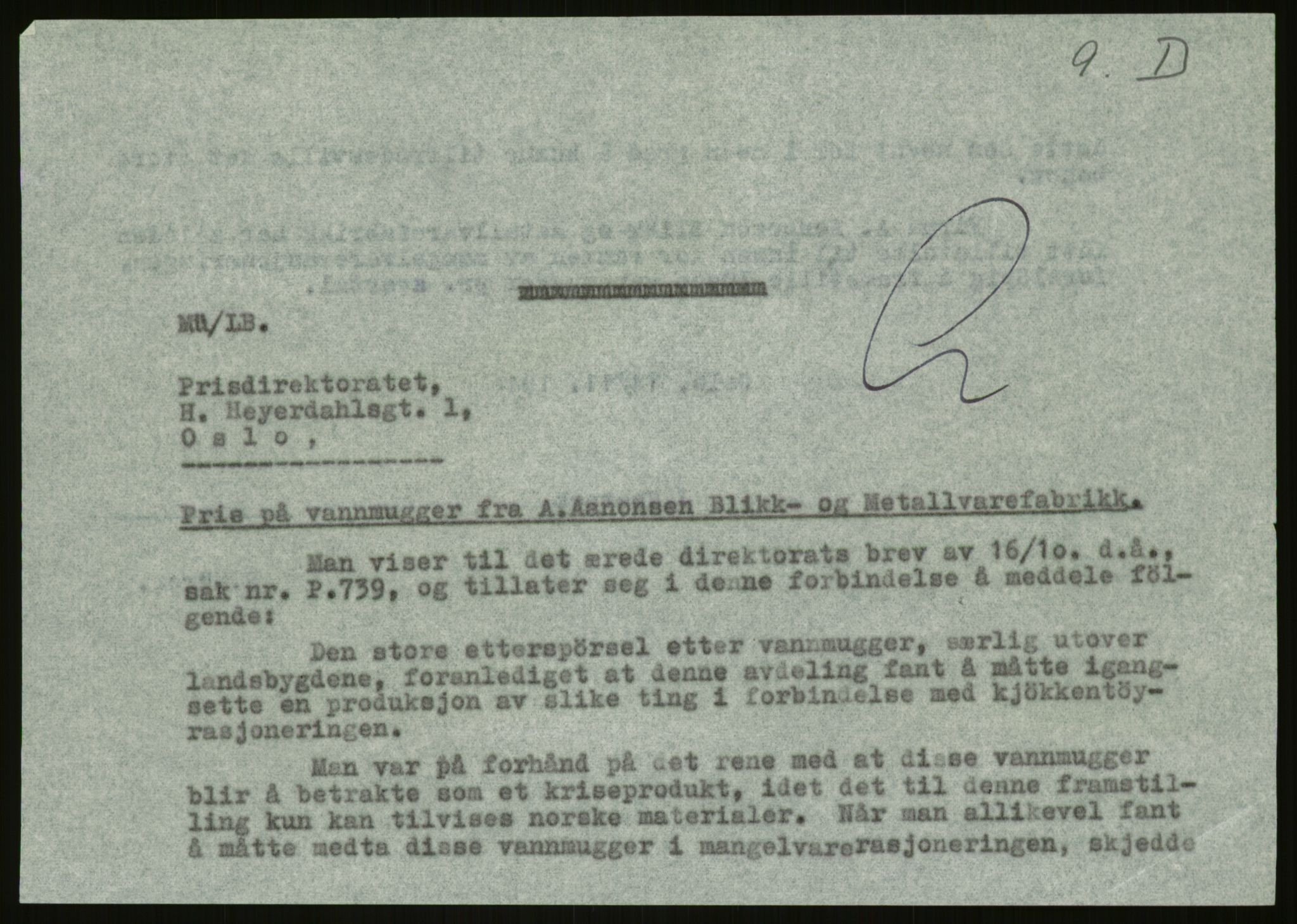 Direktoratet for industriforsyning, Sekretariatet, AV/RA-S-4153/D/Df/L0054: 9. Metallkontoret, 1940-1945, p. 363