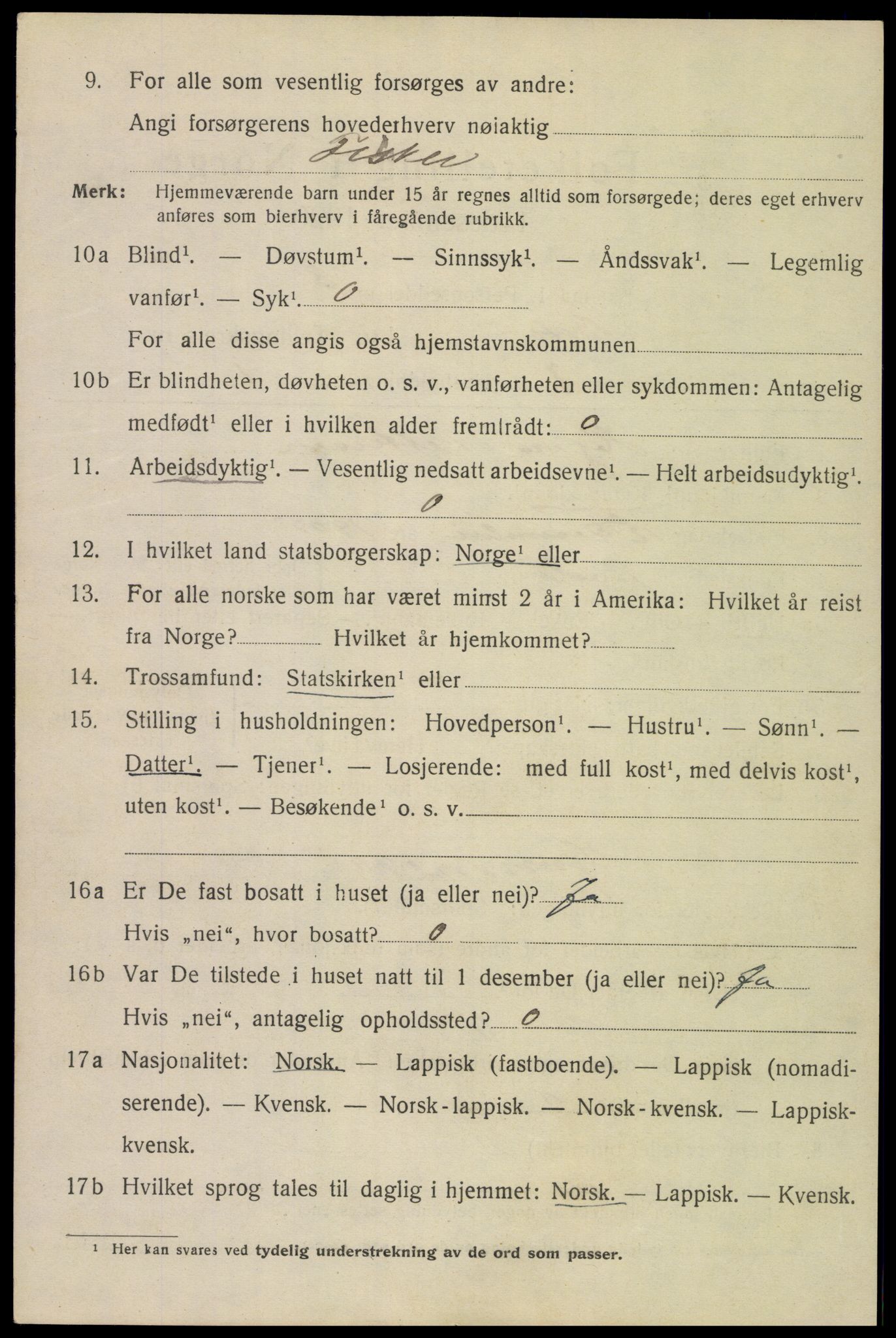 SAT, 1920 census for Bodø, 1920, p. 3298