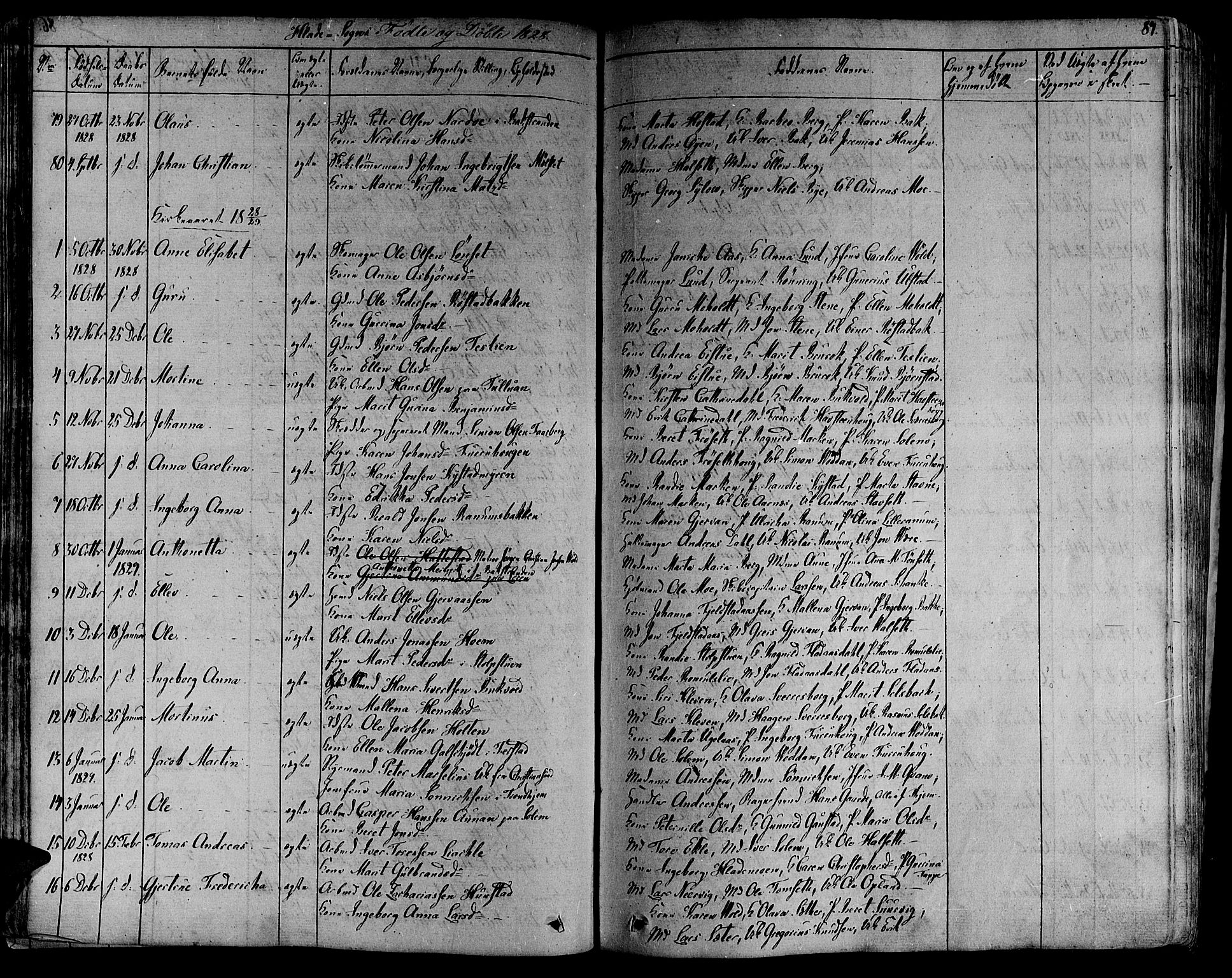 Ministerialprotokoller, klokkerbøker og fødselsregistre - Sør-Trøndelag, AV/SAT-A-1456/606/L0286: Parish register (official) no. 606A04 /1, 1823-1840, p. 87