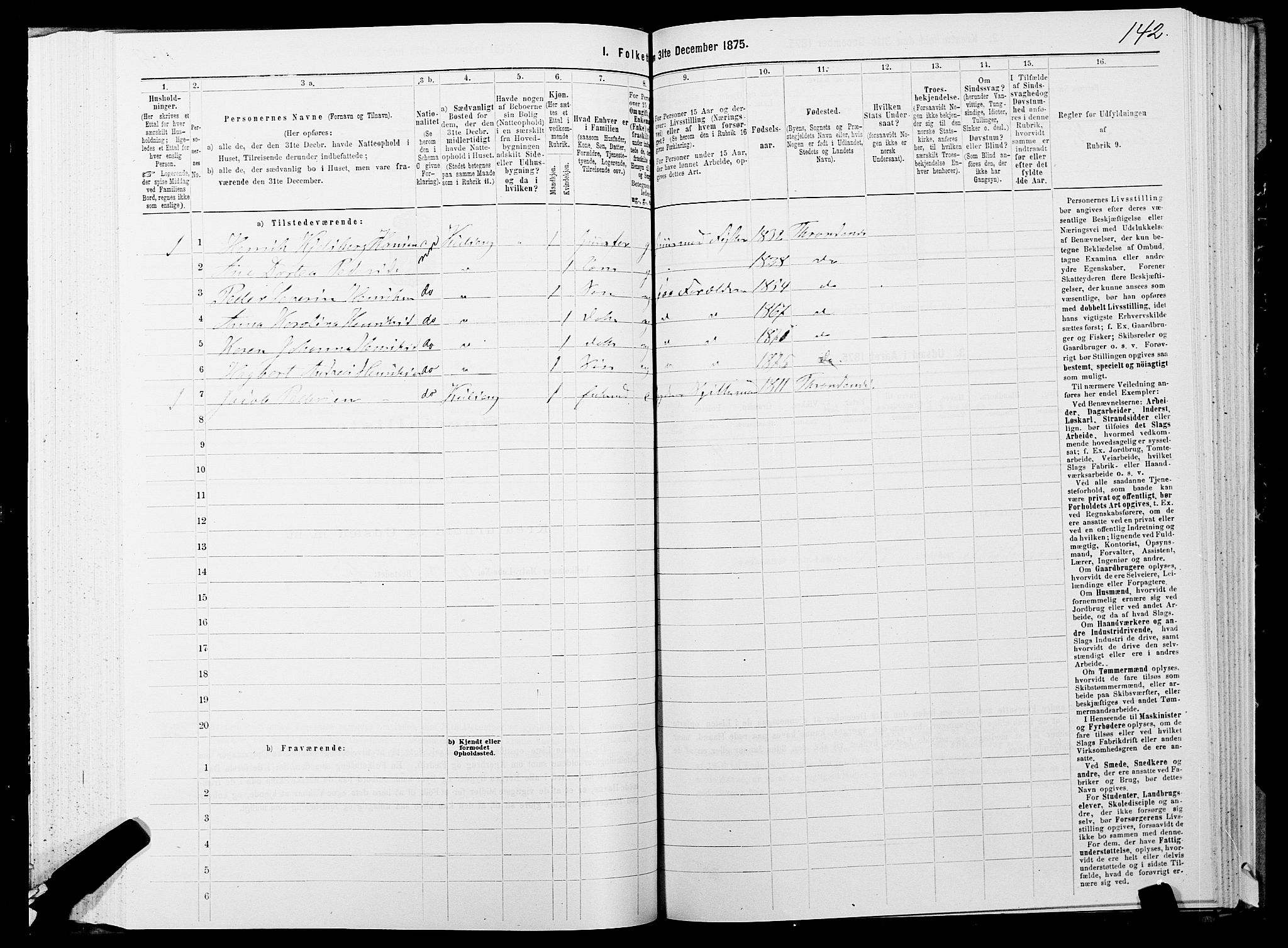 SATØ, 1875 census for 1914P Trondenes, 1875, p. 5142