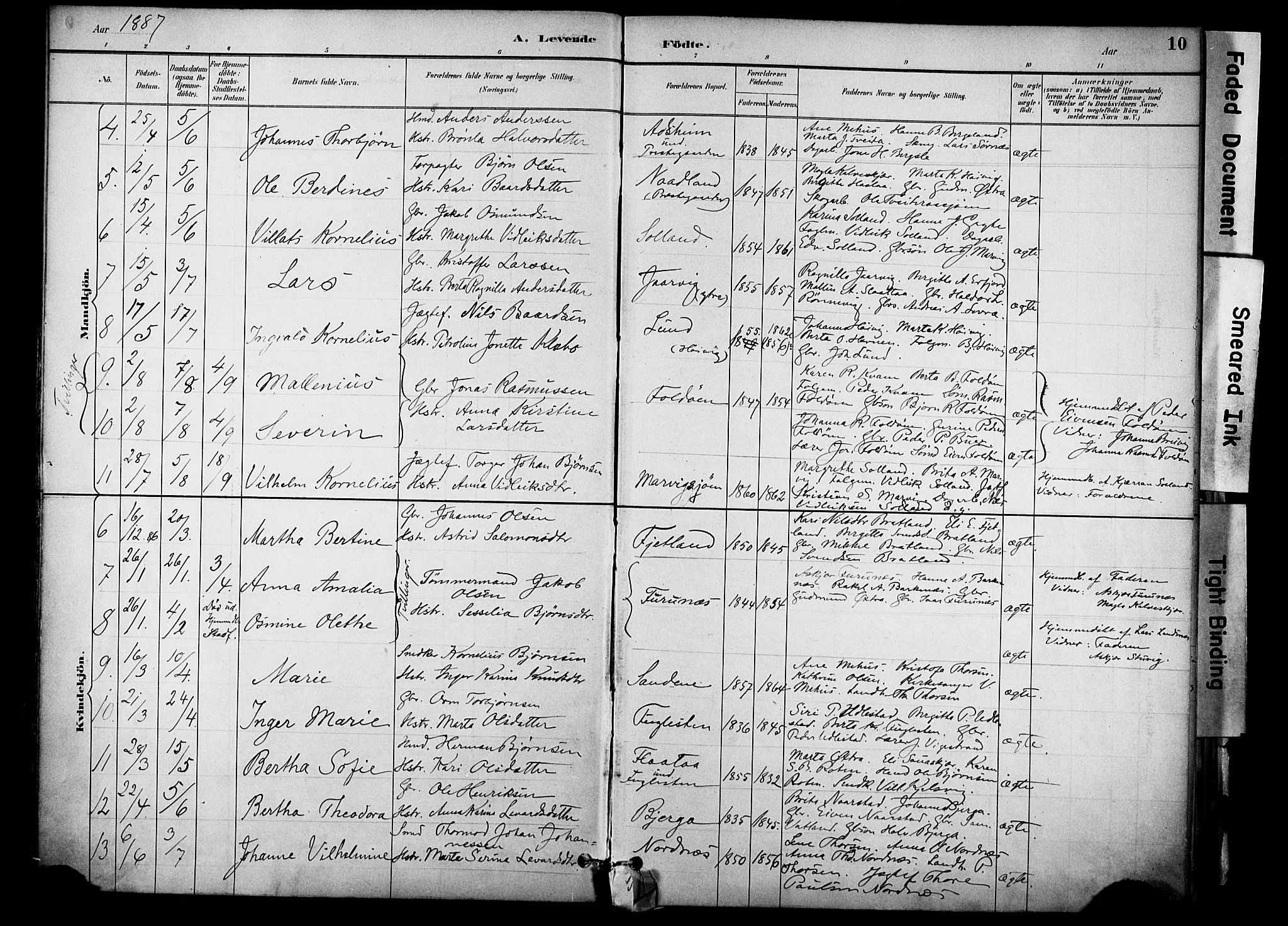 Jelsa sokneprestkontor, AV/SAST-A-101842/01/IV: Parish register (official) no. A 10, 1884-1906, p. 10