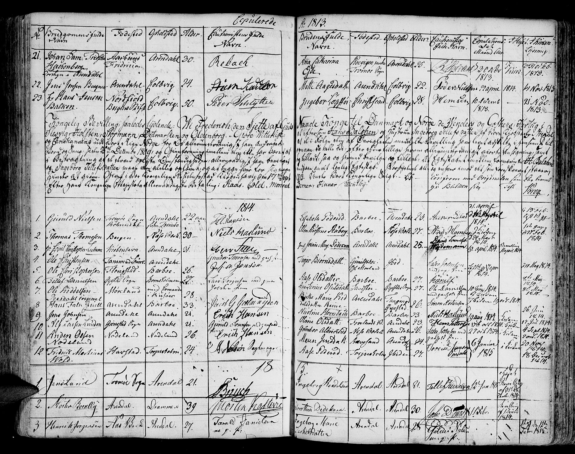Arendal sokneprestkontor, Trefoldighet, SAK/1111-0040/F/Fa/L0001: Parish register (official) no. A 1, 1703-1815, p. 338