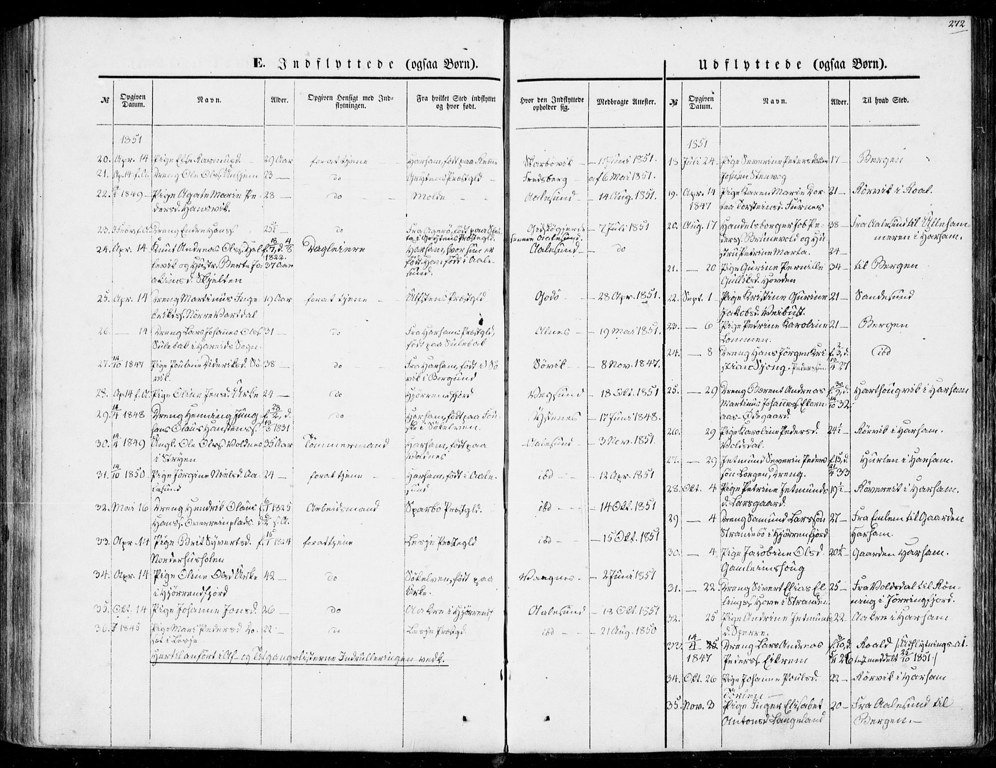 Ministerialprotokoller, klokkerbøker og fødselsregistre - Møre og Romsdal, AV/SAT-A-1454/528/L0397: Parish register (official) no. 528A08, 1848-1858, p. 272