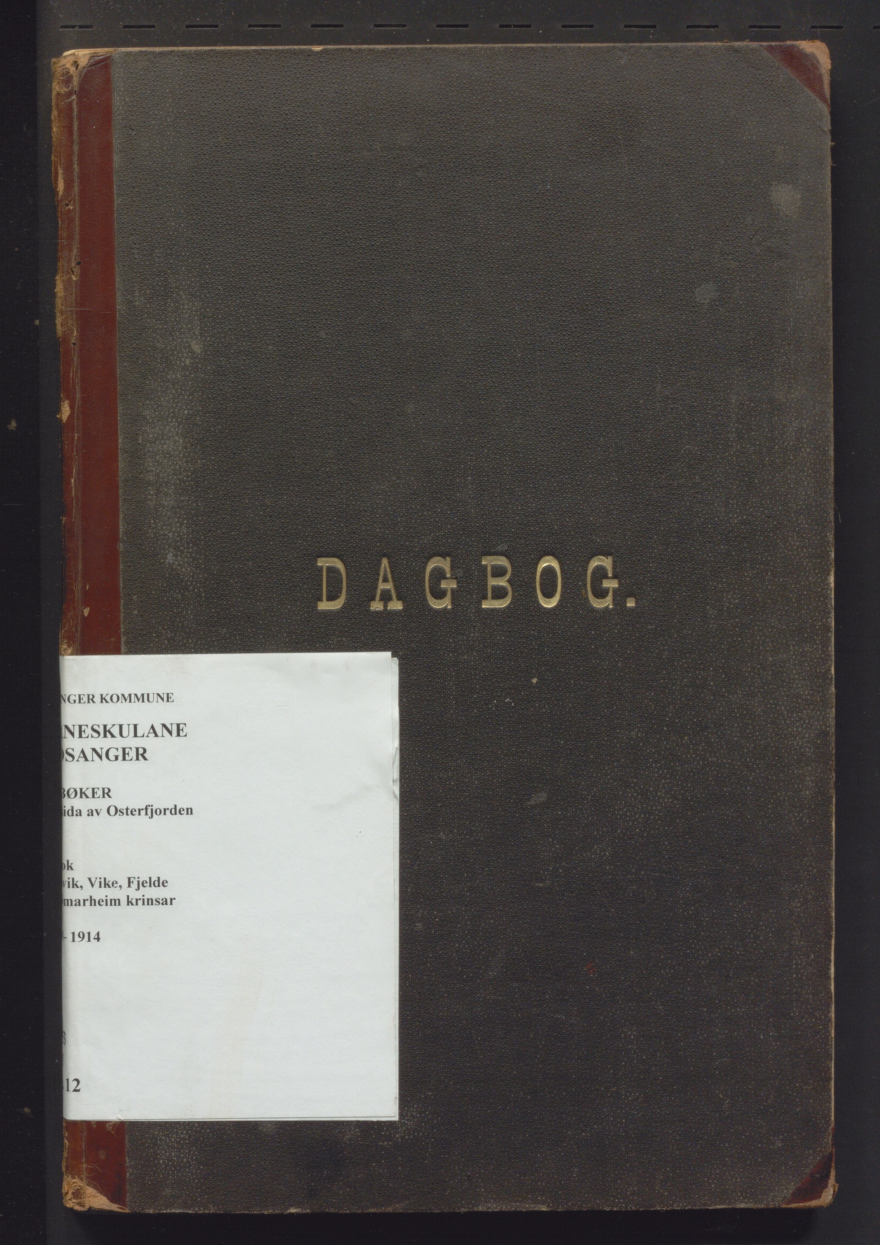 Hosanger kommune. Barneskulane, IKAH/1253a-231/G/Gb/L0012: Dagbok for læraren i Heimvik, Vike, Fjelde og Romarheim krinsar, 1898-1914