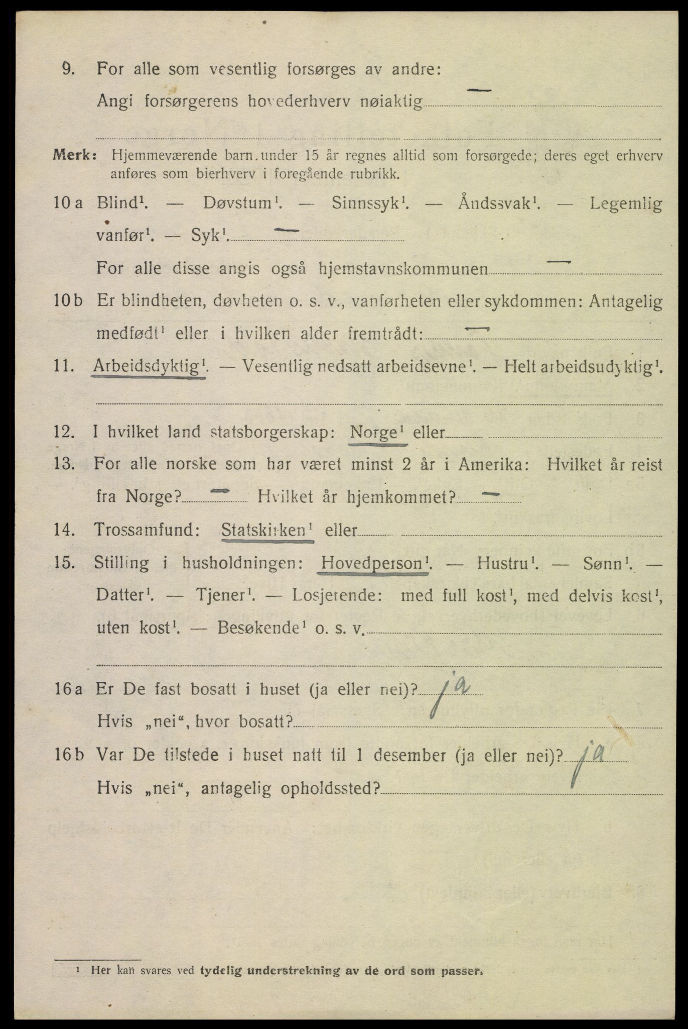 SAK, 1920 census for Flekkefjord, 1920, p. 1919