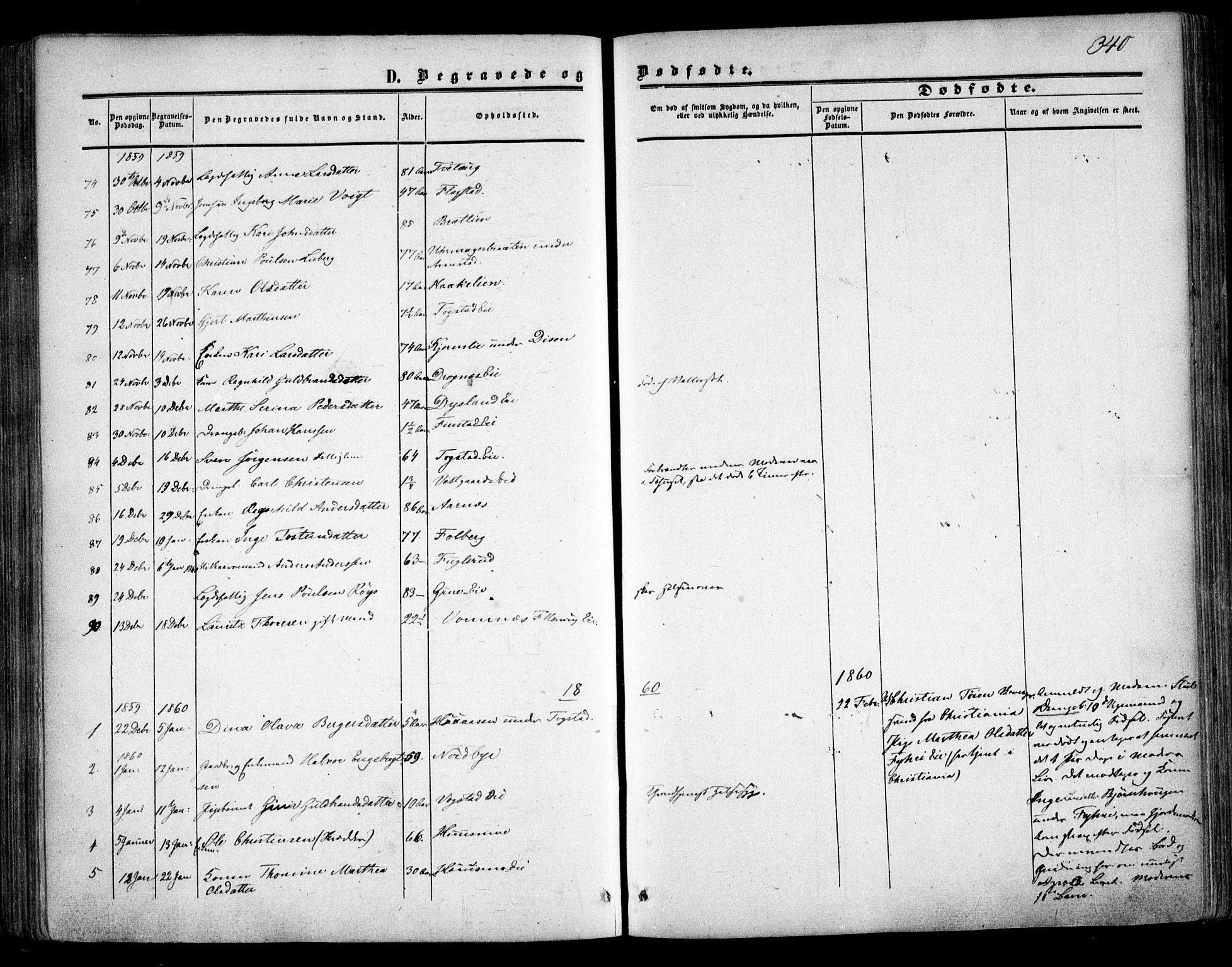 Nes prestekontor Kirkebøker, AV/SAO-A-10410/F/Fa/L0008: Parish register (official) no. I 8, 1859-1874, p. 340