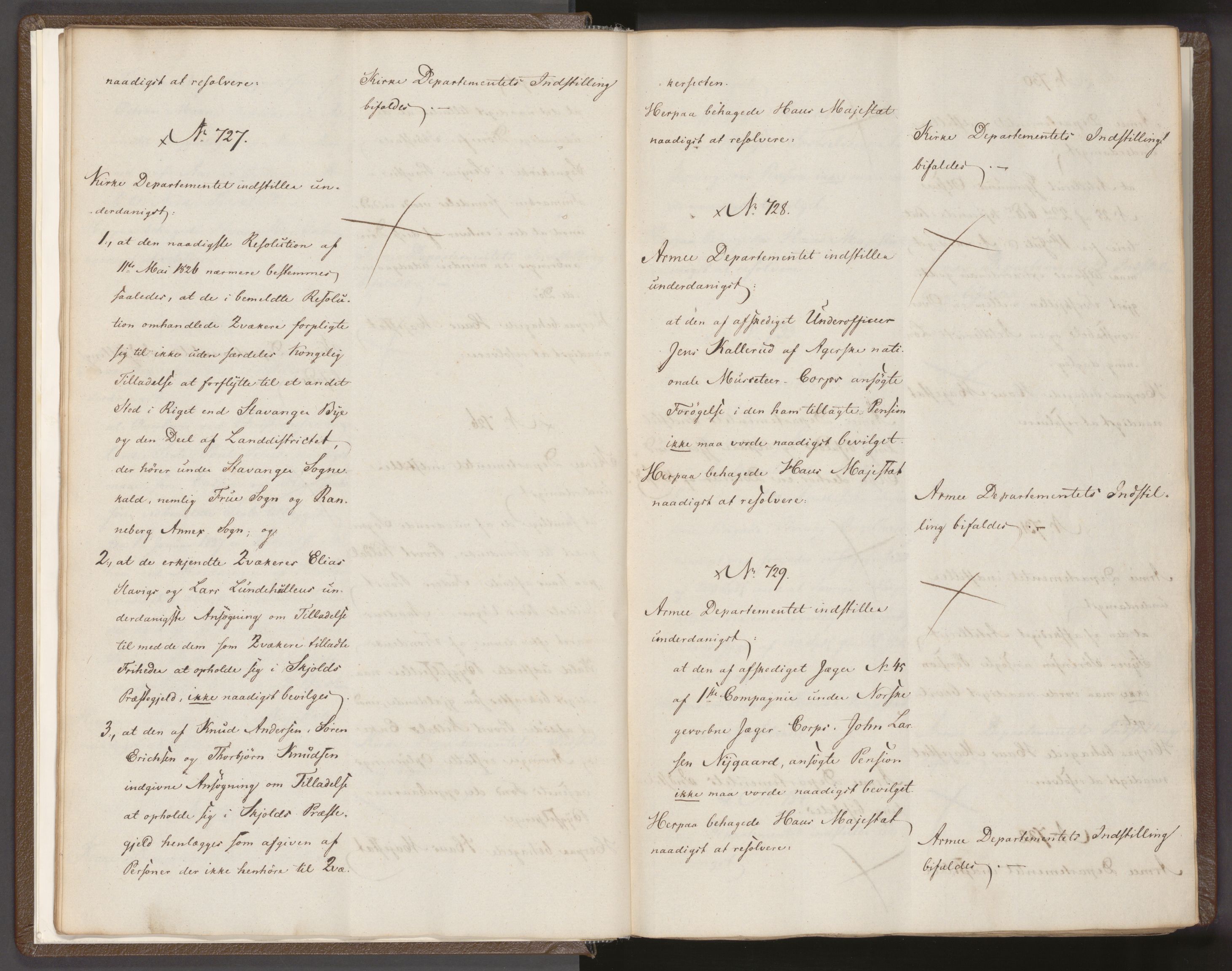Statsrådssekretariatet, AV/RA-S-1001/A/Ab/L0027: Kgl. res. nr. 705-1372, 2. halvår, 1828
