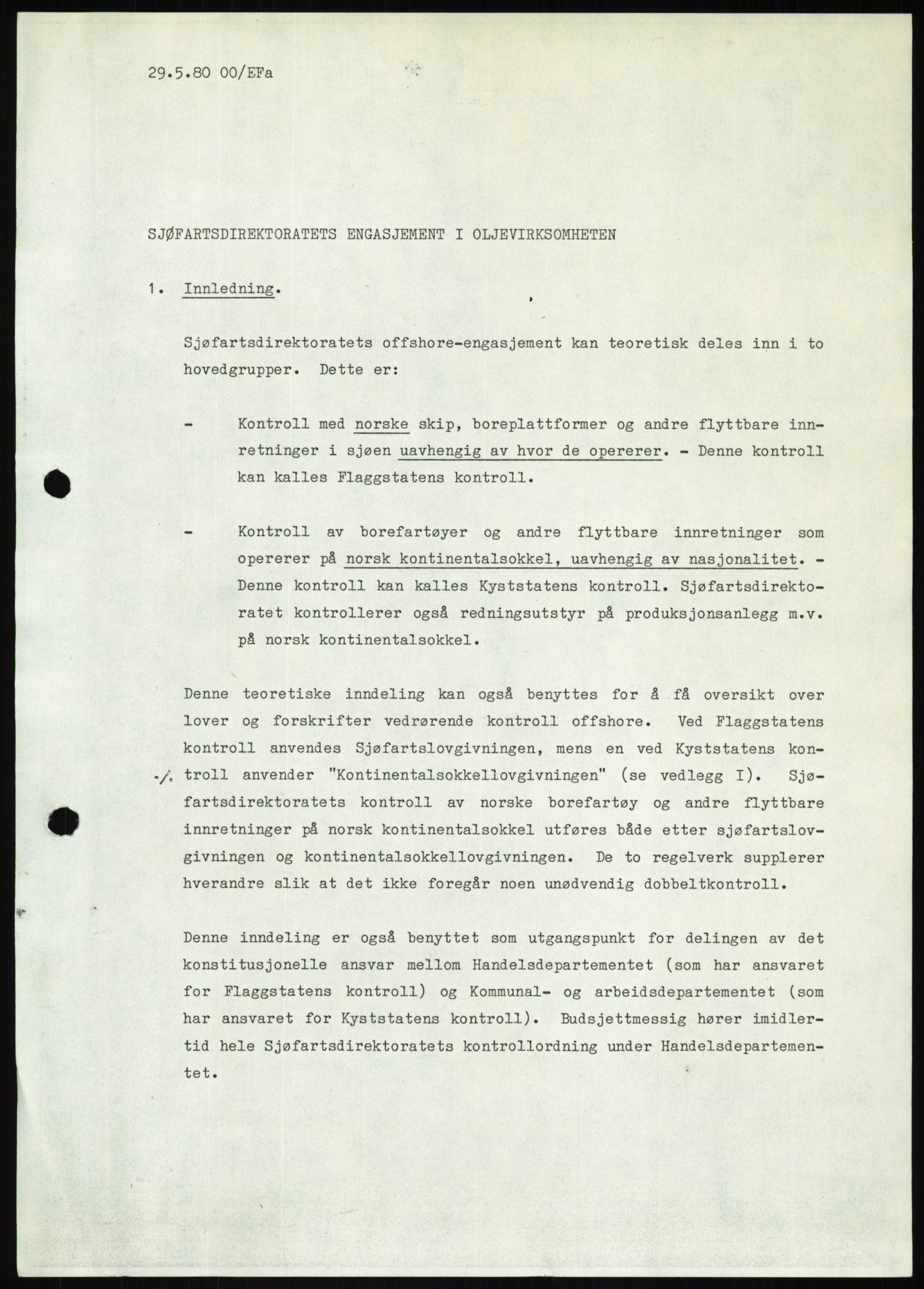 Justisdepartementet, Granskningskommisjonen ved Alexander Kielland-ulykken 27.3.1980, AV/RA-S-1165/D/L0012: H Sjøfartsdirektoratet/Skipskontrollen (Doku.liste + H1-H11, H13, H16-H22 av 52), 1980-1981, p. 11