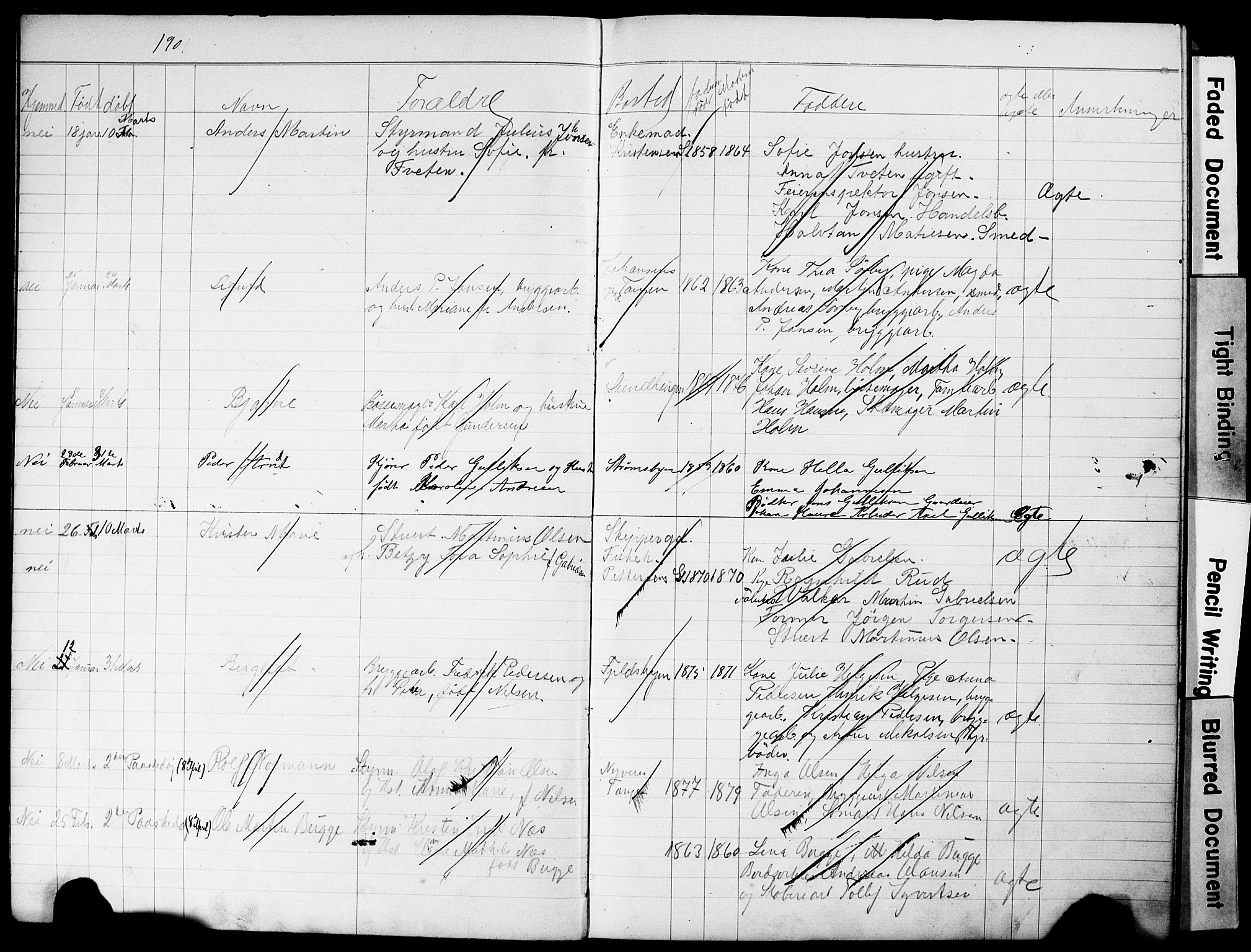 Strømsø kirkebøker, AV/SAKO-A-246/Y/Yb/L0001: Parish register draft no. II 1, 1896-1904