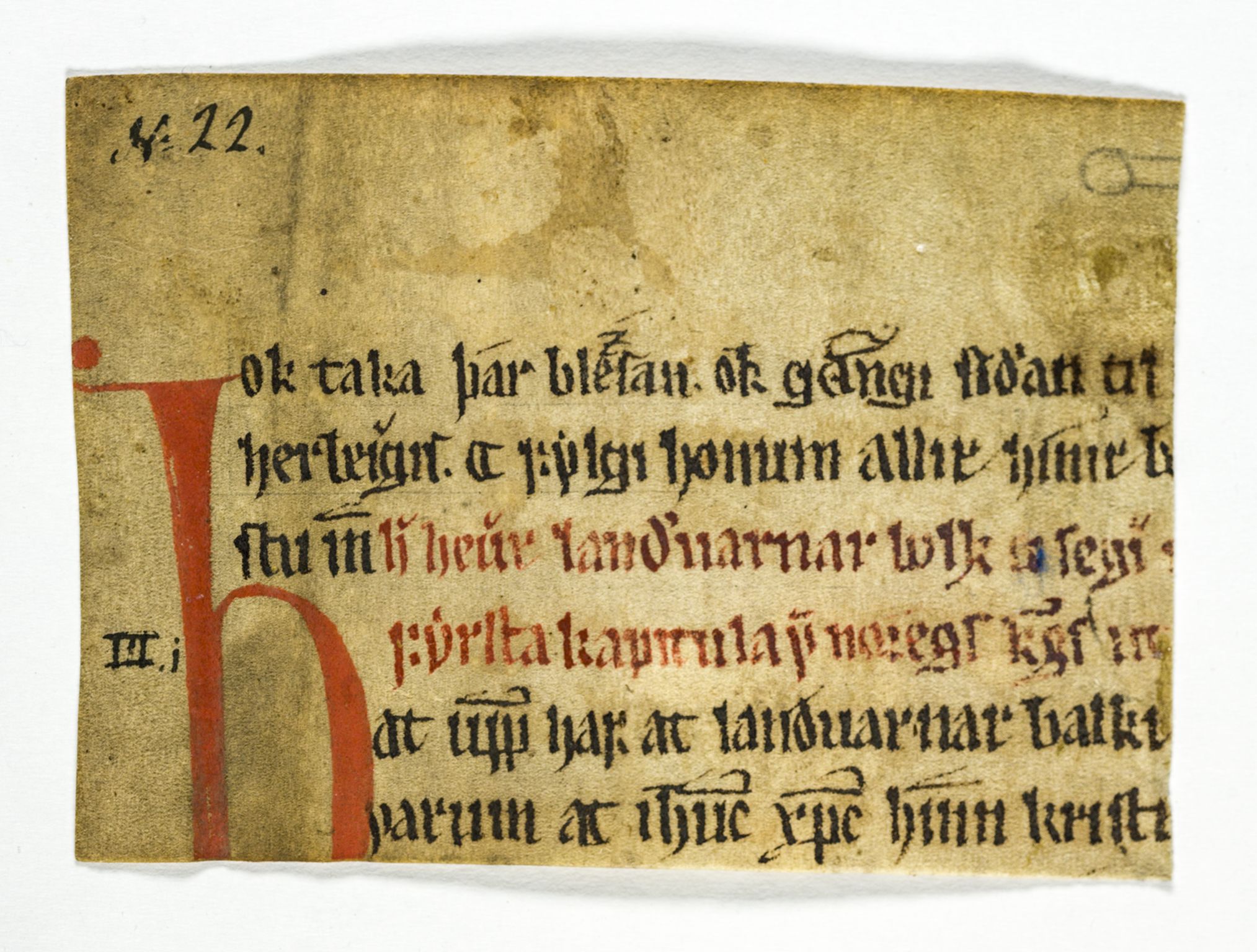 Riksarkivets diplomsamling, AV/RA-EA-5965/F26/L0003: Norrøne membranfragmenter bestand 11-30, 1100-1536, p. 107