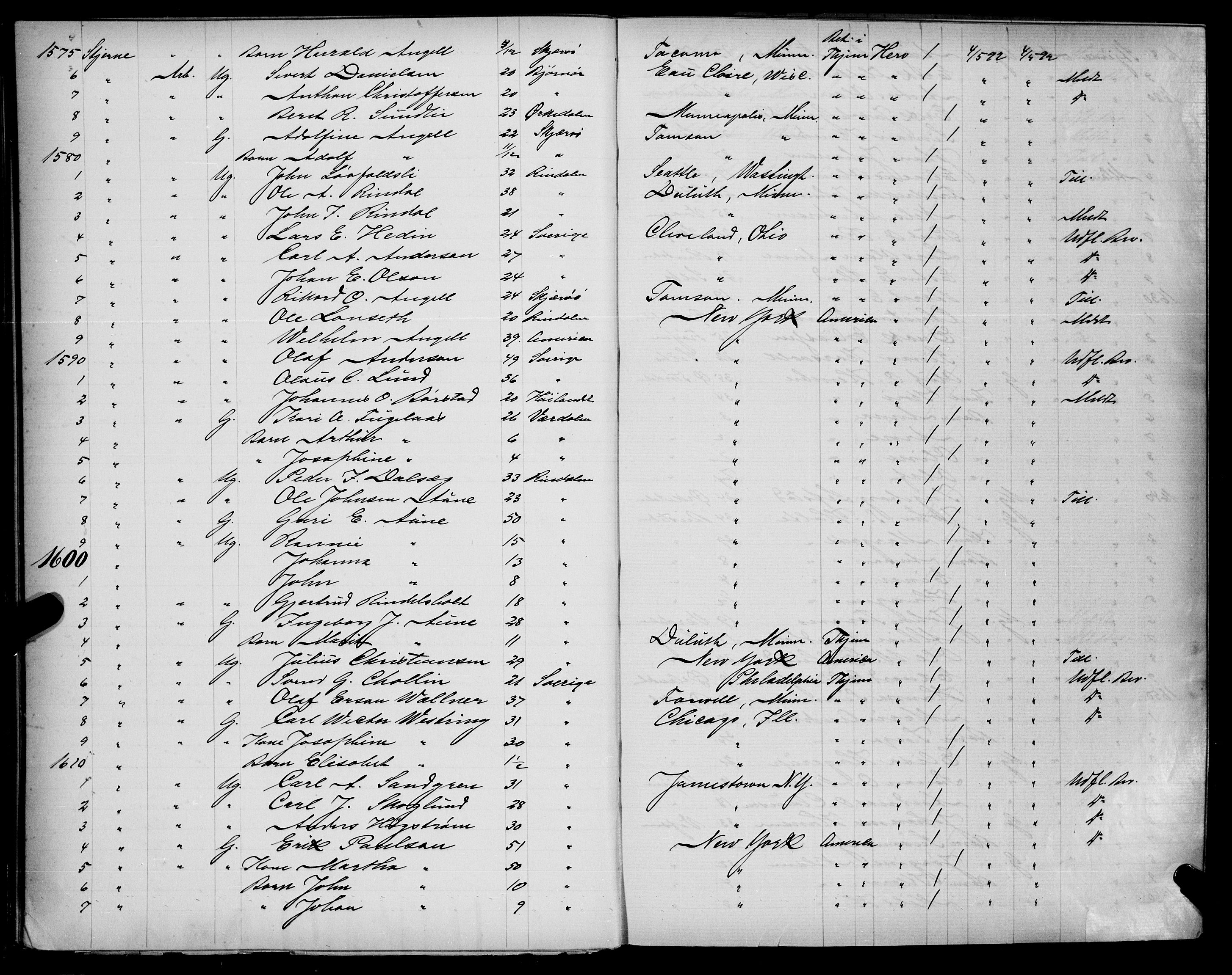 Trondheim politikammer, AV/SAT-A-1887/1/32/L0009: Emigrantprotokoll IXa, 1892-1893