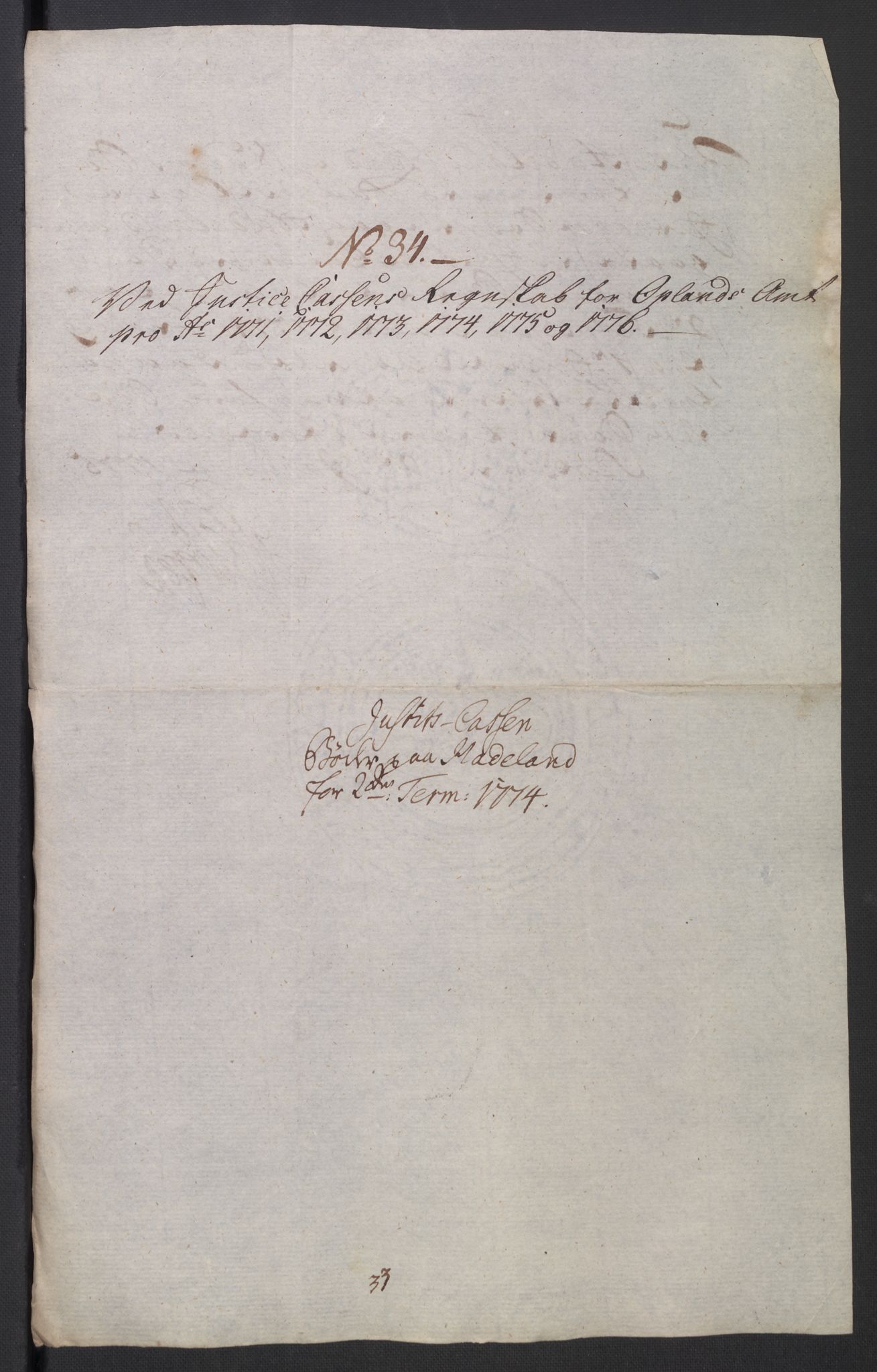 Rentekammeret inntil 1814, Reviderte regnskaper, Mindre regnskaper, AV/RA-EA-4068/Rb/L0014: Opplands amt, 1771-1779, p. 128