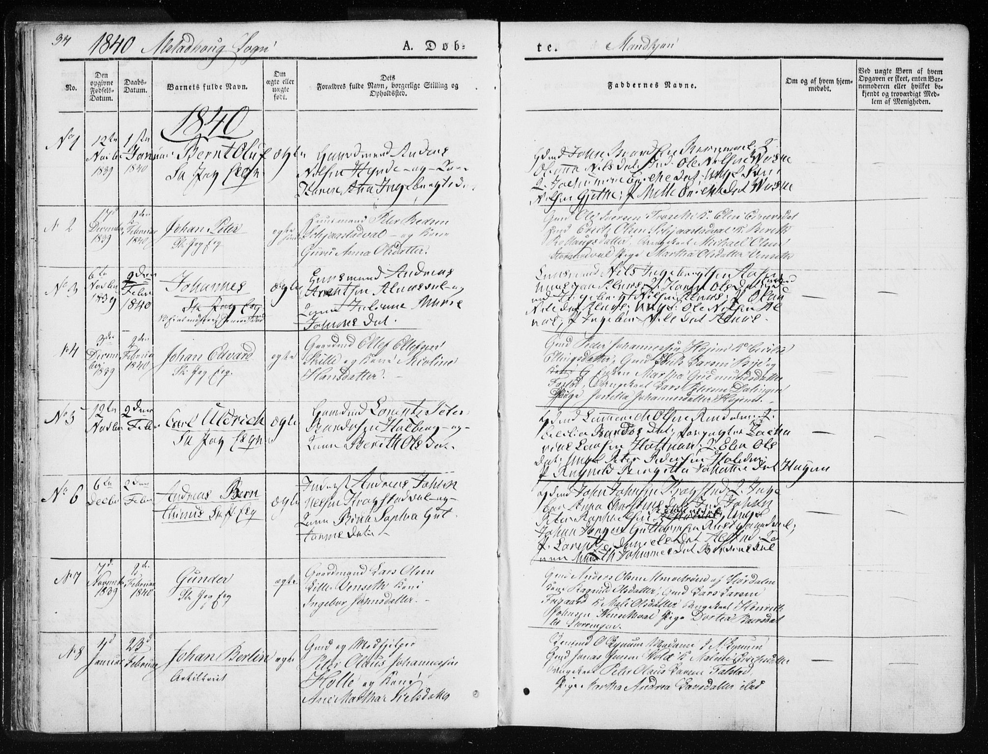 Ministerialprotokoller, klokkerbøker og fødselsregistre - Nord-Trøndelag, AV/SAT-A-1458/717/L0154: Parish register (official) no. 717A06 /1, 1836-1849, p. 34