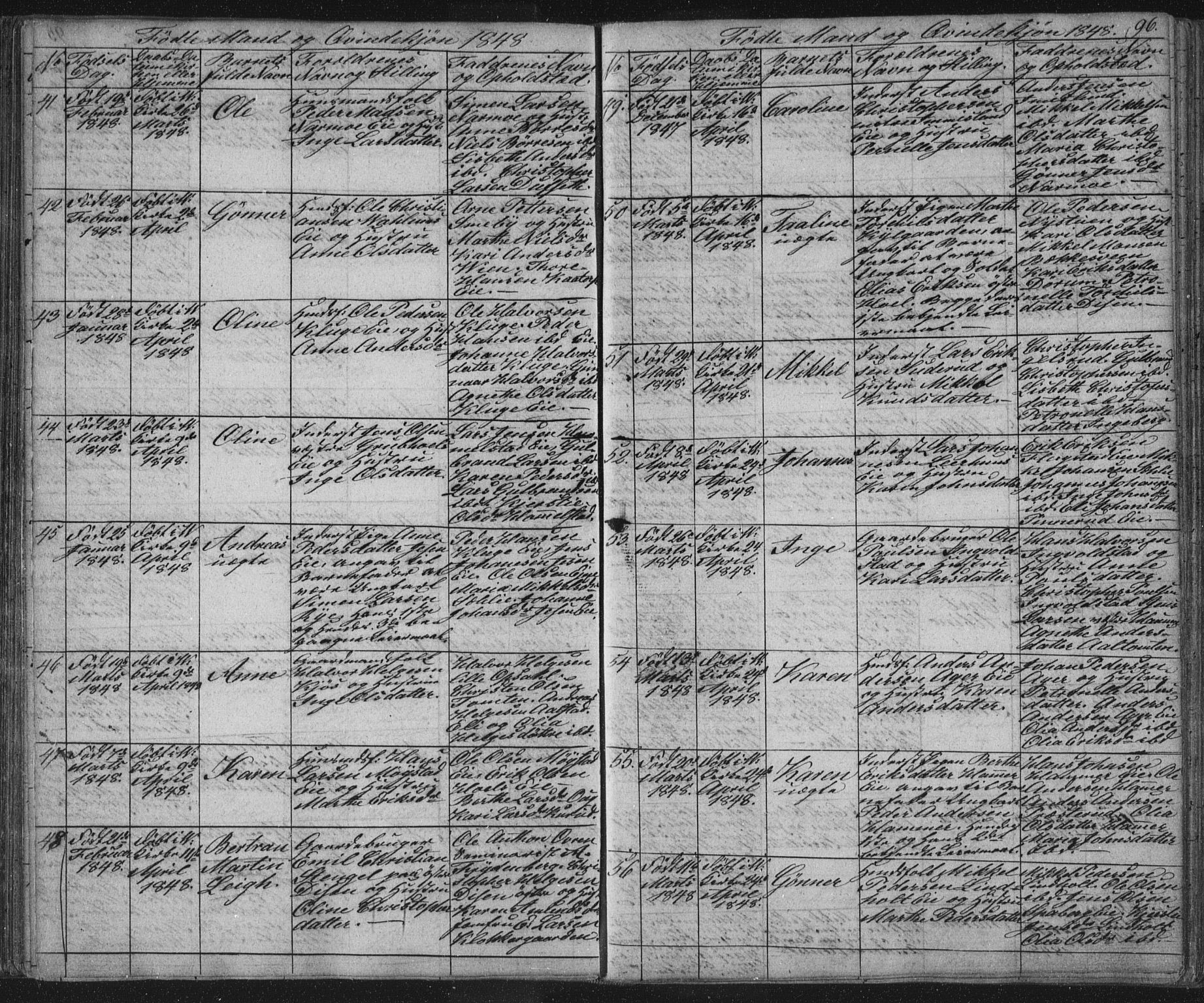 Vang prestekontor, Hedmark, AV/SAH-PREST-008/H/Ha/Hab/L0008: Parish register (copy) no. 8, 1832-1854, p. 96