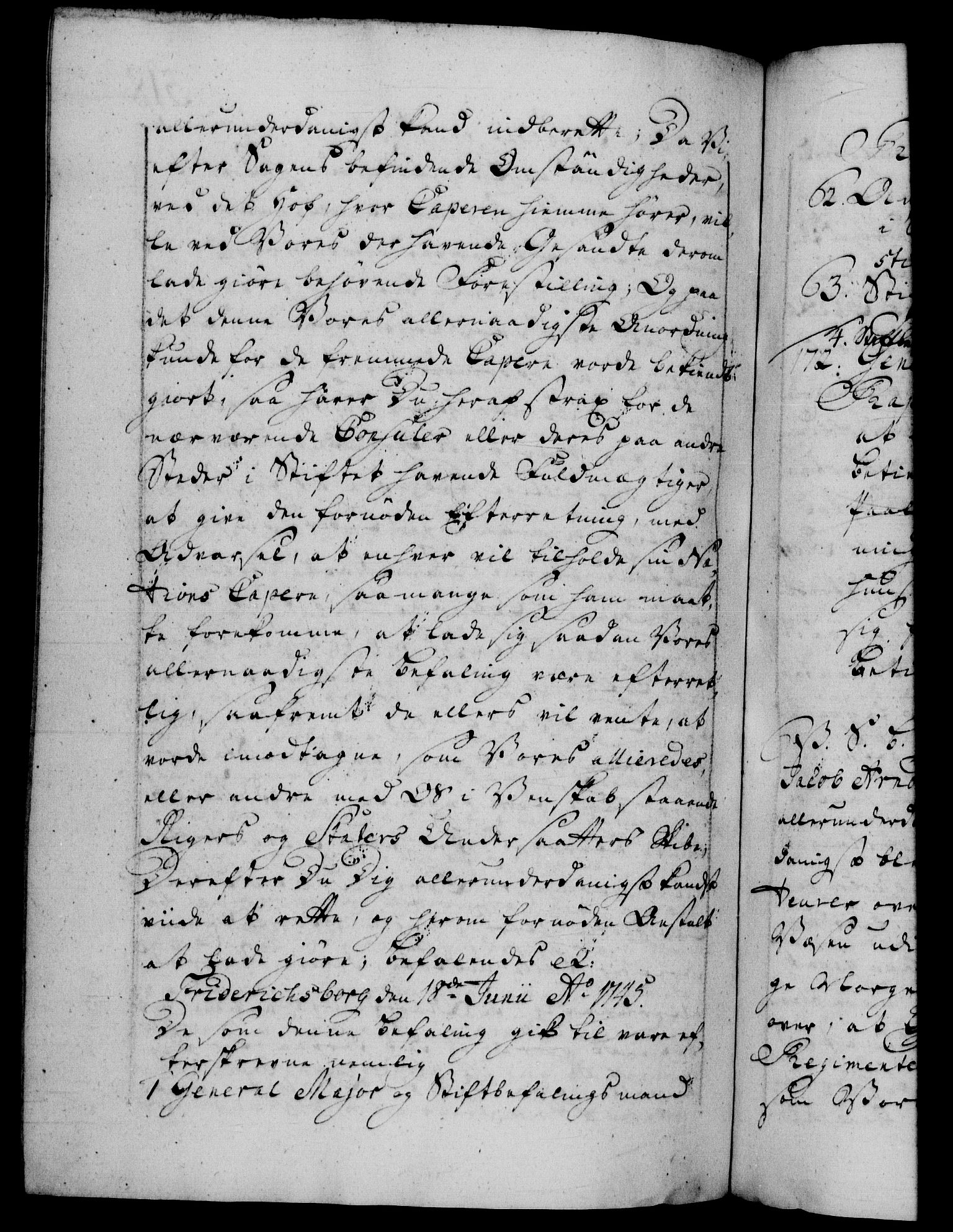 Danske Kanselli 1572-1799, AV/RA-EA-3023/F/Fc/Fca/Fcab/L0030: Norske tegnelser, 1744-1746, p. 518b