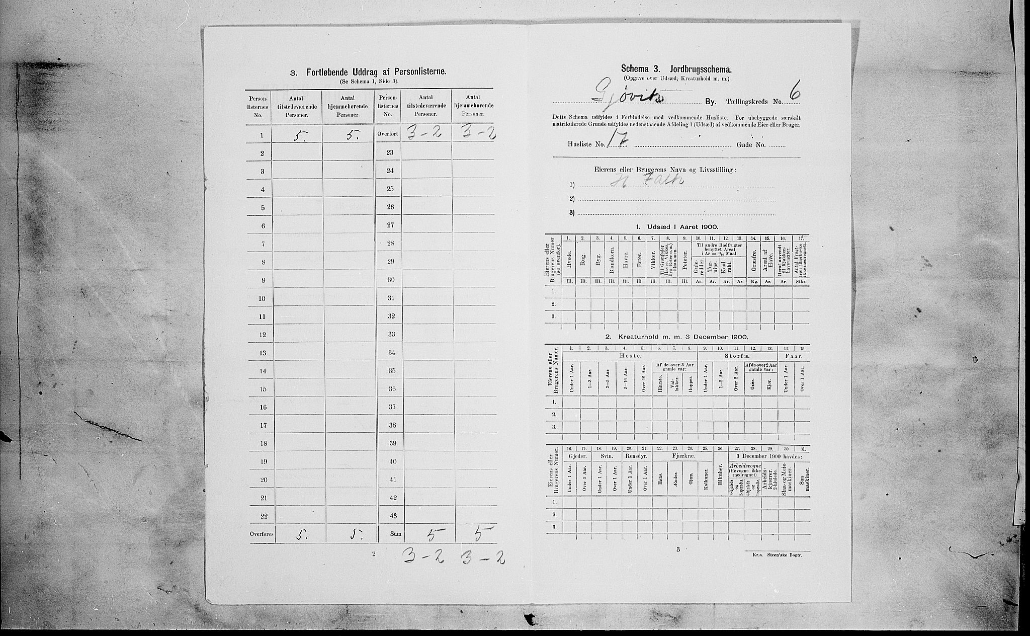 SAH, 1900 census for Gjøvik, 1900, p. 798