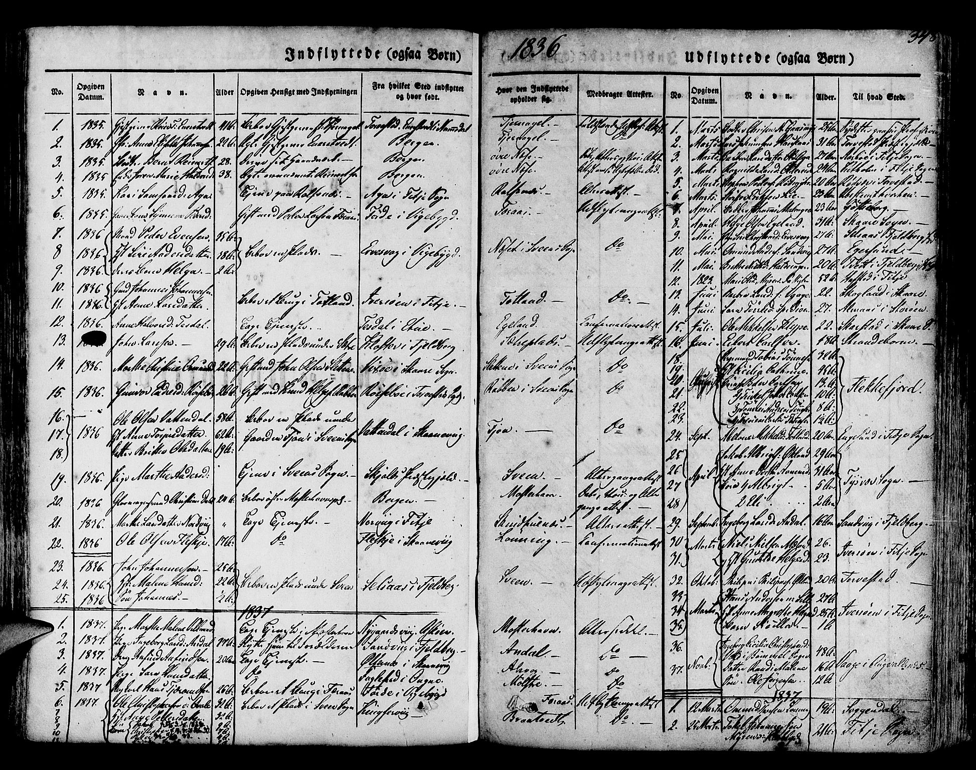 Finnås sokneprestembete, SAB/A-99925/H/Ha/Haa/Haaa/L0006: Parish register (official) no. A 6, 1836-1850, p. 348