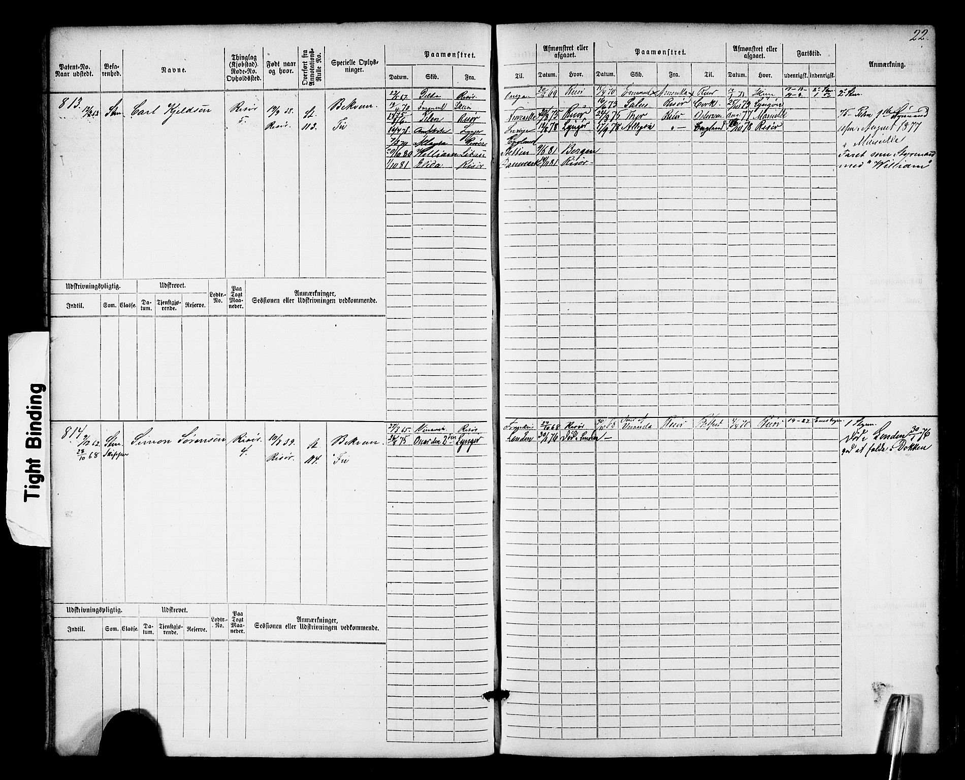 Risør mønstringskrets, AV/SAK-2031-0010/F/Fb/L0011: Hovedrulle nr 771-1527, T-10, 1861-1884, p. 24