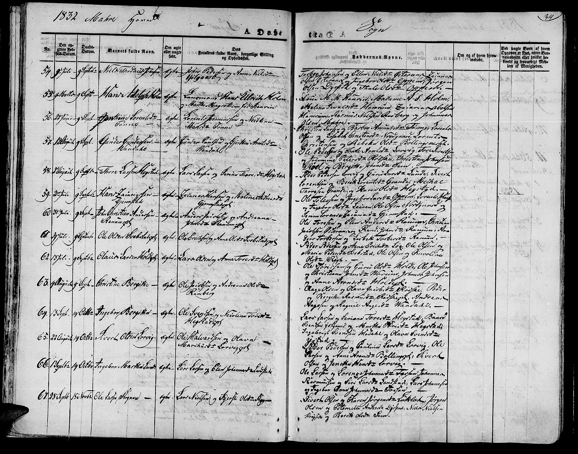 Ministerialprotokoller, klokkerbøker og fødselsregistre - Nord-Trøndelag, SAT/A-1458/735/L0336: Parish register (official) no. 735A05 /1, 1825-1835, p. 34