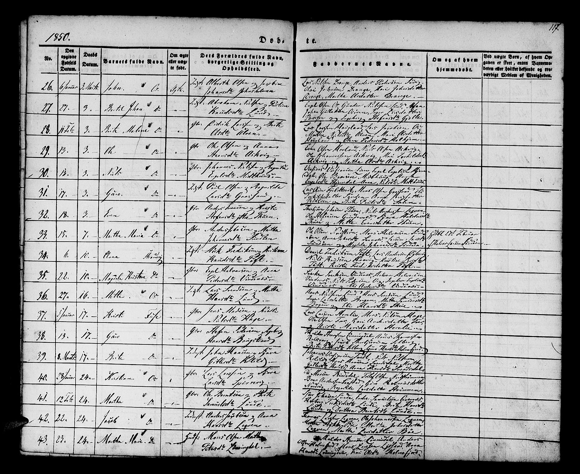 Os sokneprestembete, AV/SAB-A-99929: Parish register (official) no. A 15, 1839-1851, p. 117