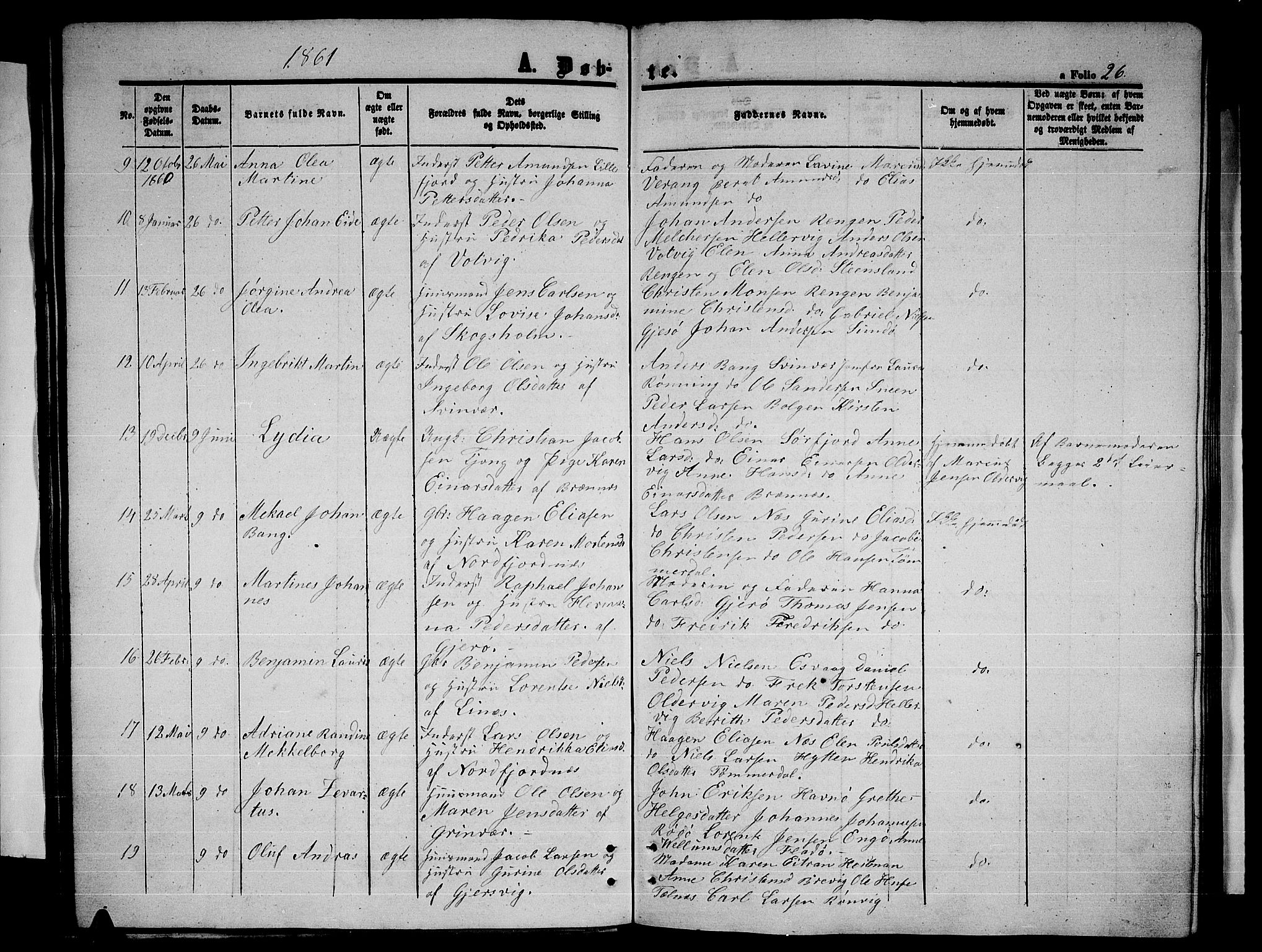 Ministerialprotokoller, klokkerbøker og fødselsregistre - Nordland, AV/SAT-A-1459/841/L0619: Parish register (copy) no. 841C03, 1856-1876, p. 26