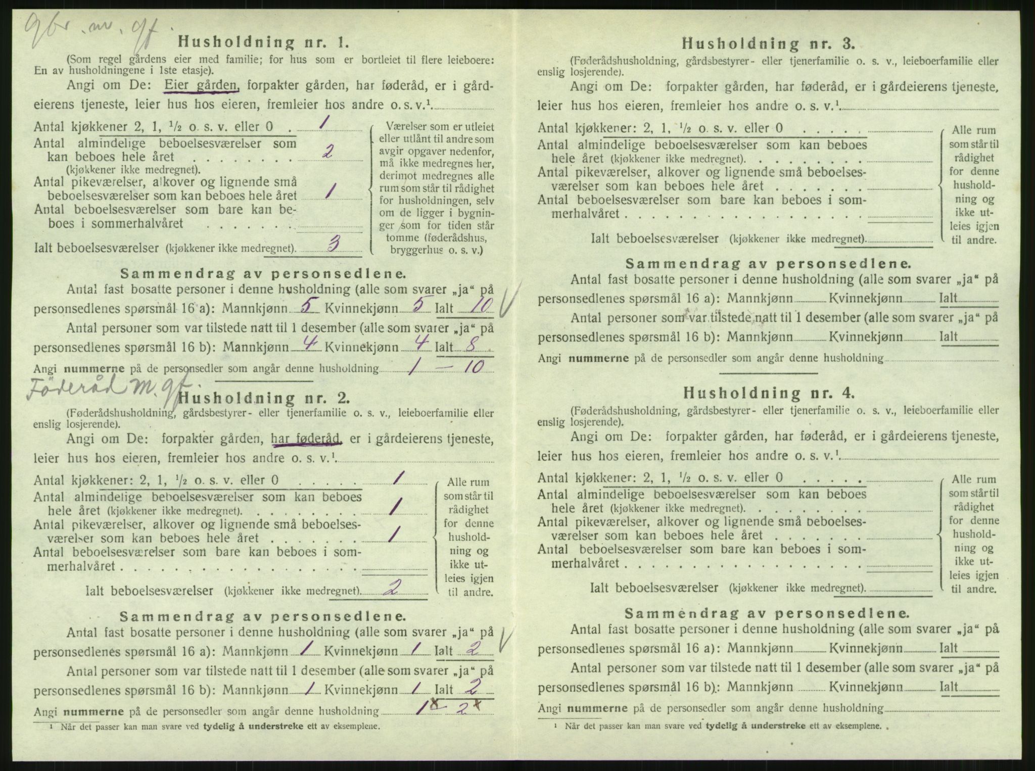 SAT, 1920 census for Hattfjelldal, 1920, p. 159