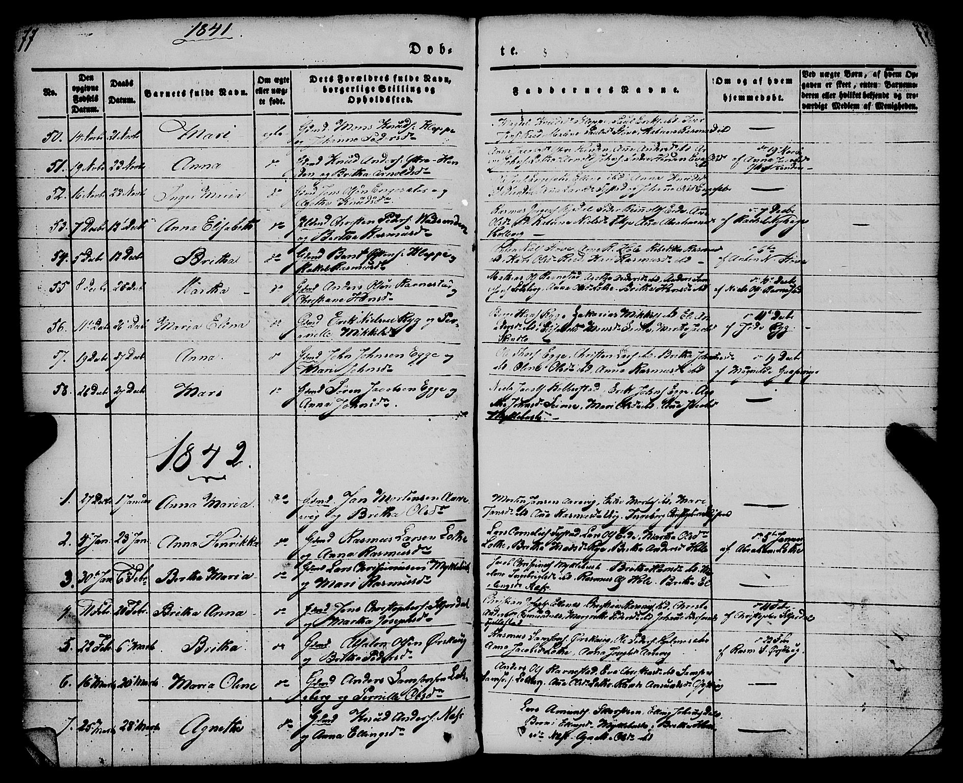 Gloppen sokneprestembete, AV/SAB-A-80101/H/Haa/Haaa/L0008: Parish register (official) no. A 8, 1837-1855, p. 77