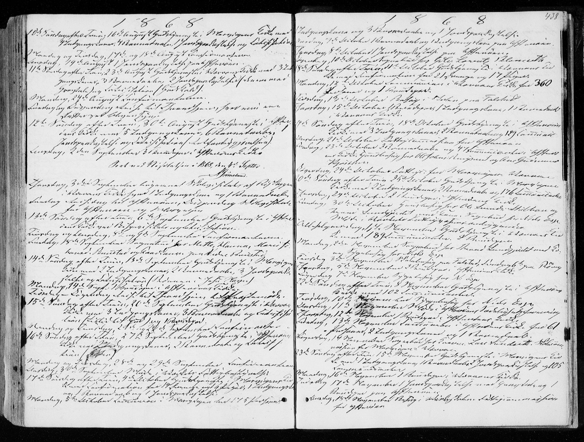 Ministerialprotokoller, klokkerbøker og fødselsregistre - Nord-Trøndelag, SAT/A-1458/722/L0218: Parish register (official) no. 722A05, 1843-1868, p. 438