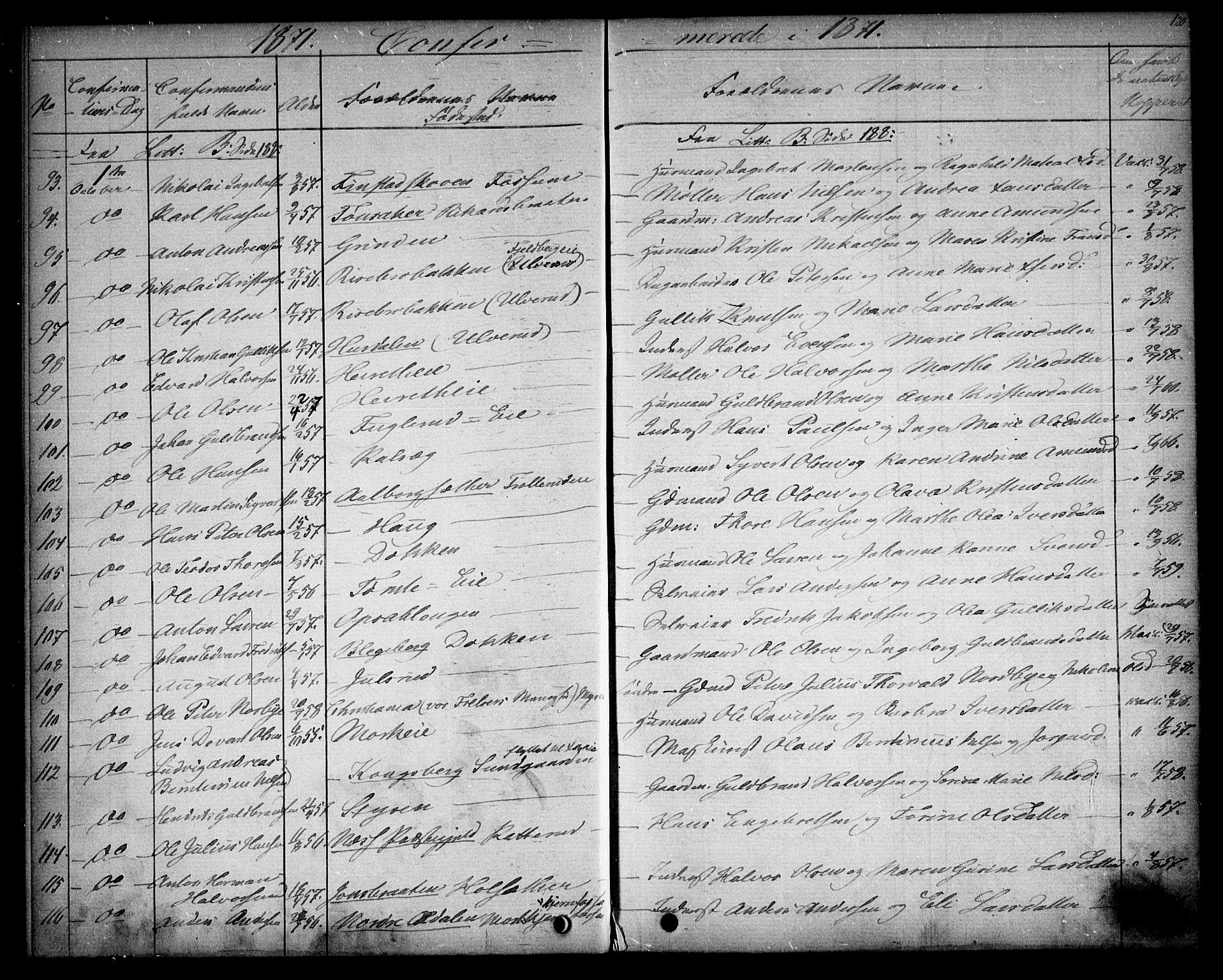 Eidsvoll prestekontor Kirkebøker, SAO/A-10888/G/Ga/L0003: Parish register (copy) no. I 3, 1871-1877, p. 120