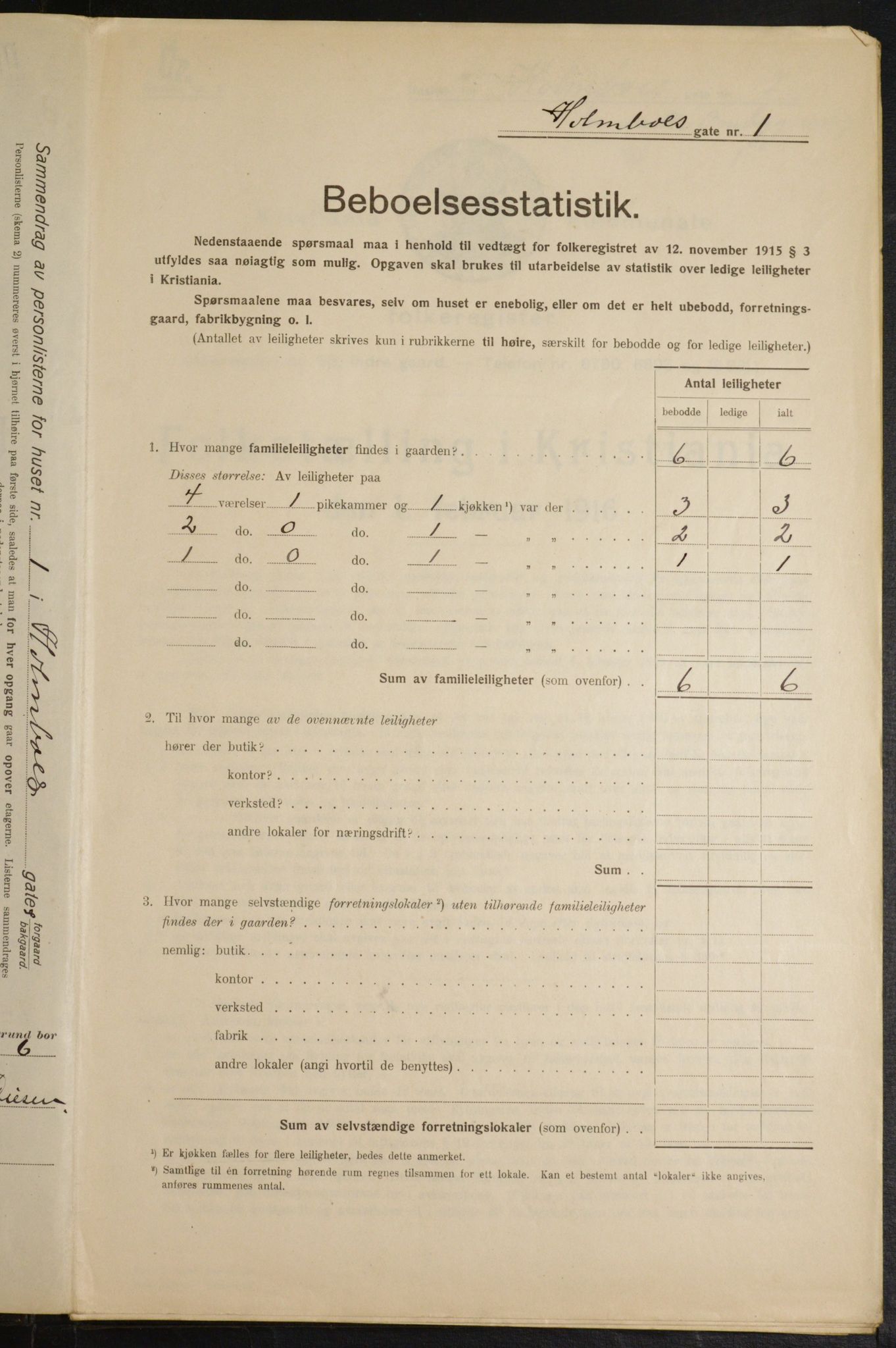 OBA, Municipal Census 1916 for Kristiania, 1916, p. 41423