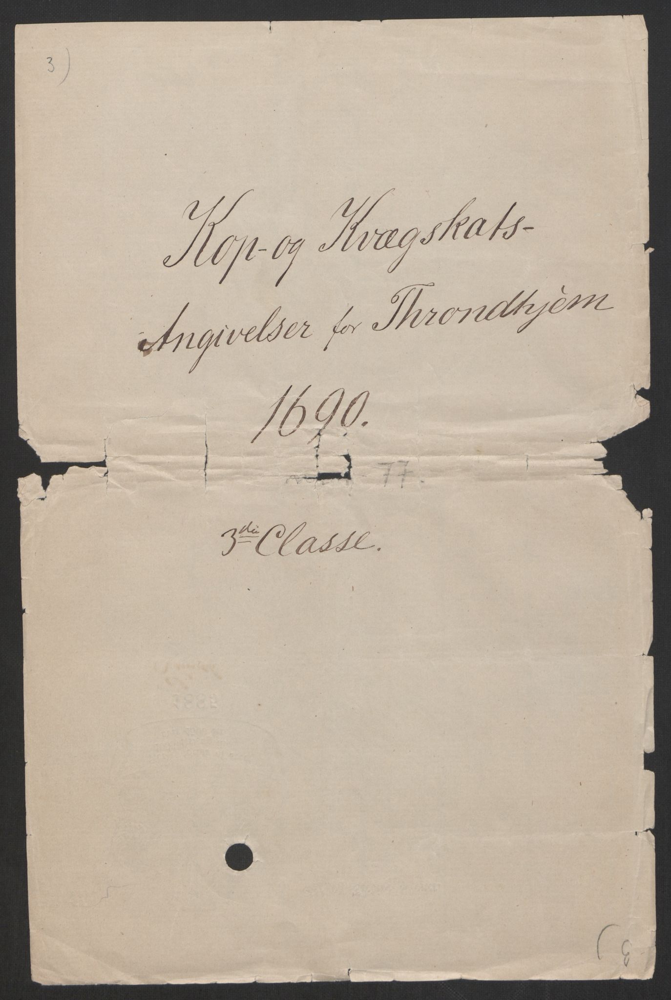 Rentekammeret inntil 1814, Reviderte regnskaper, Byregnskaper, AV/RA-EA-4066/R/Rs/L0505: [S2] Kontribusjonsregnskap, 1686-1691, p. 394