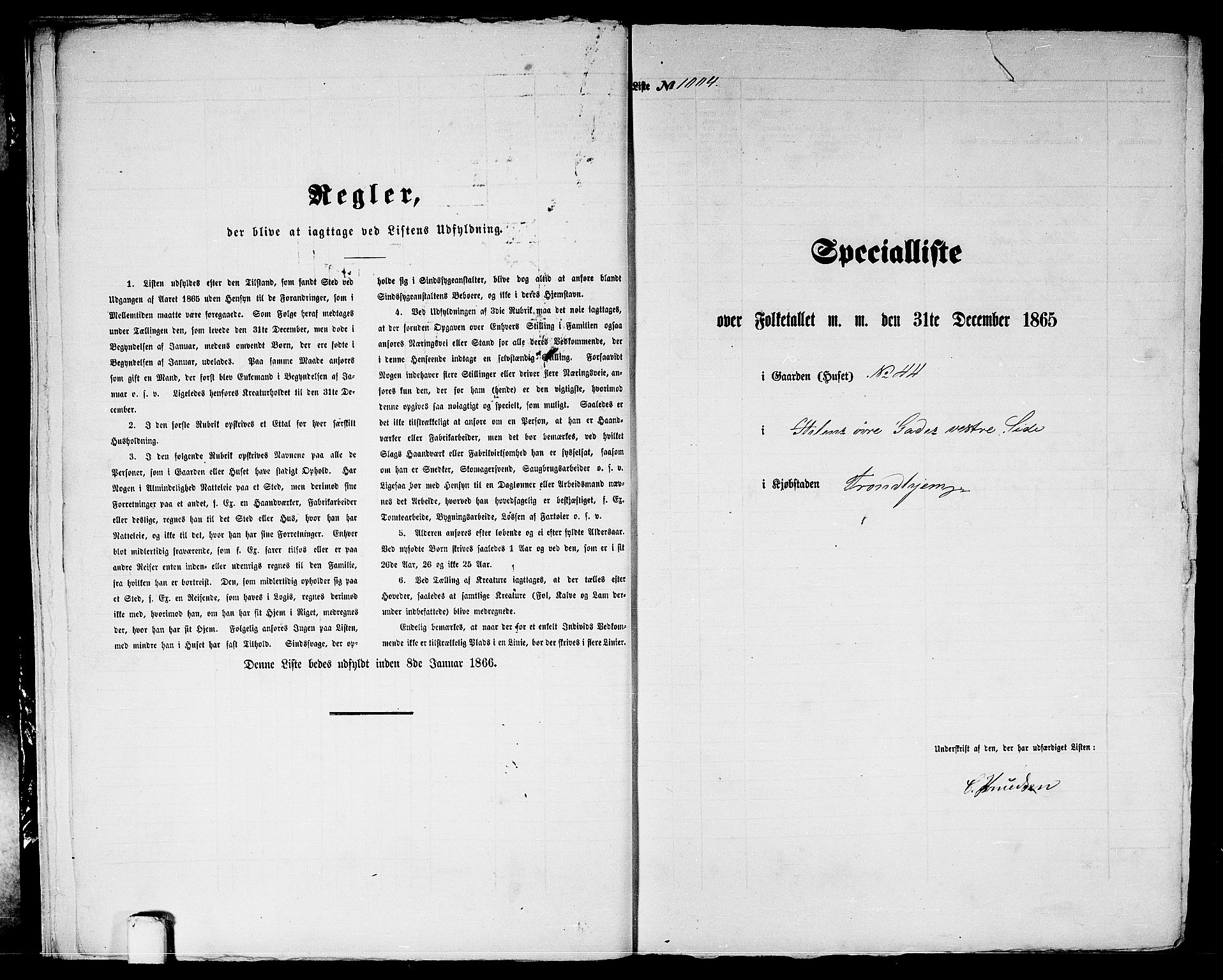 RA, 1865 census for Trondheim, 1865, p. 2089