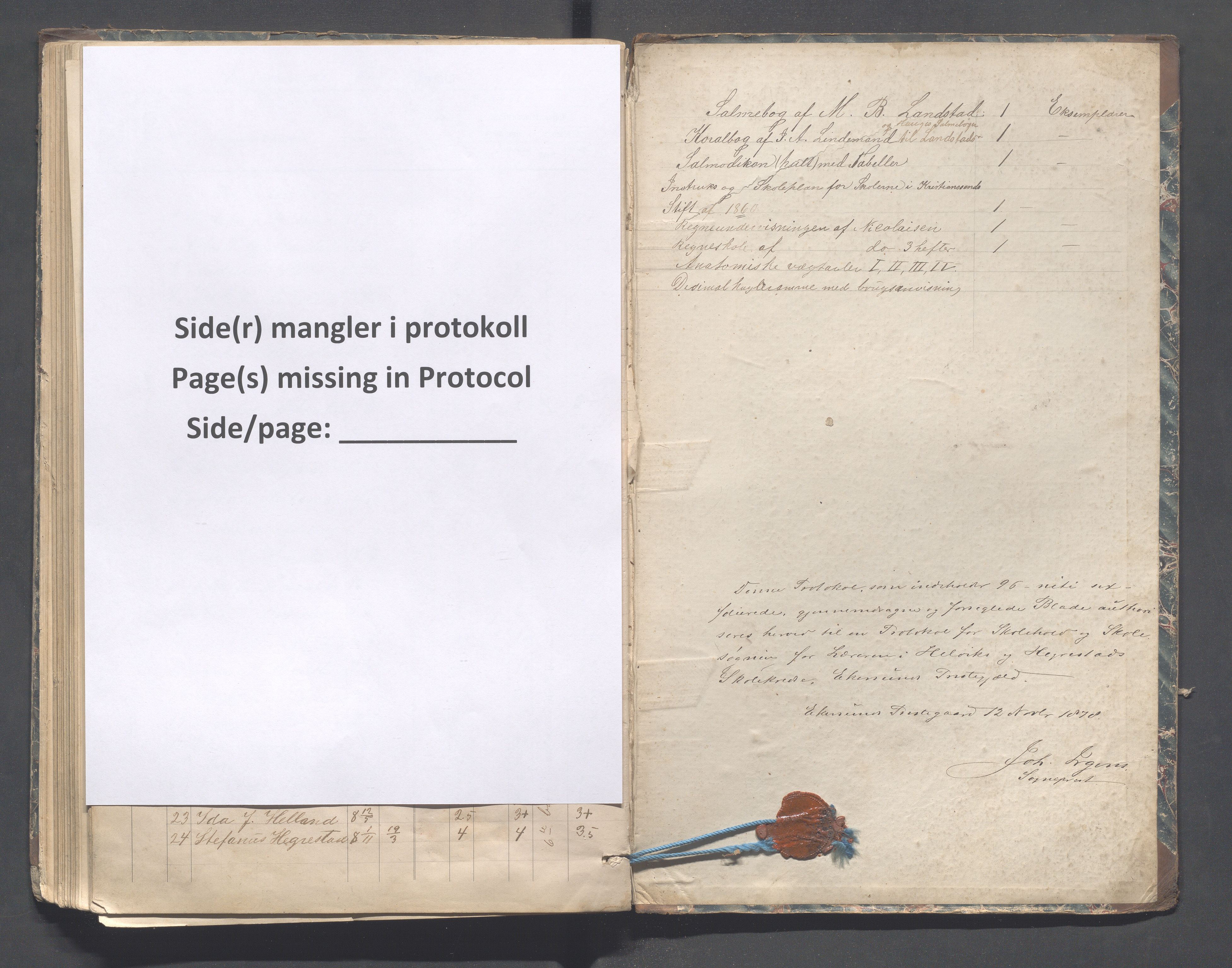 Eigersund kommune (Herredet) - Skolekommisjonen/skolestyret, IKAR/K-100453/Jb/L0006: Skoleprotokoll - Hegrestad og Helvik skoler, 1878-1888