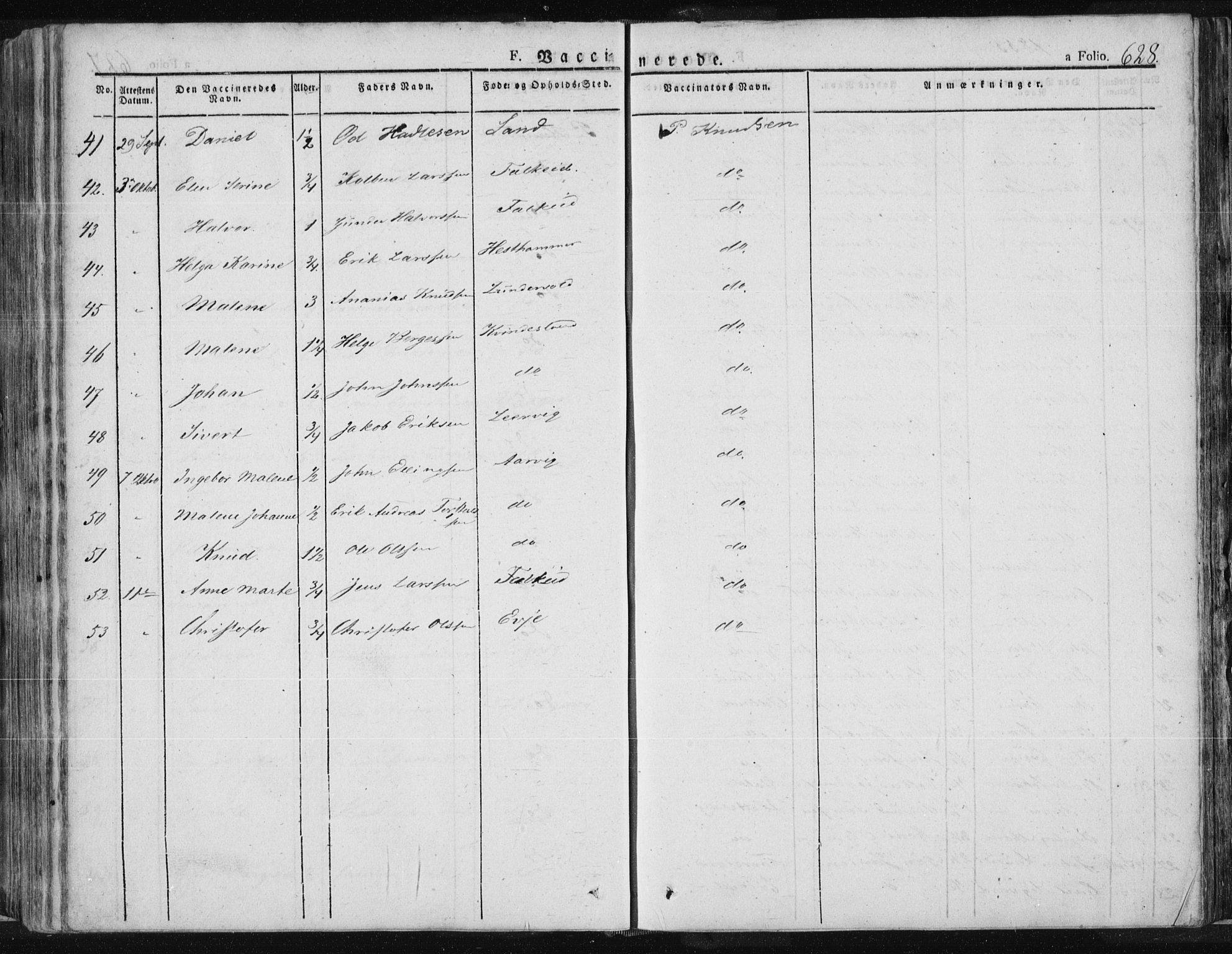 Tysvær sokneprestkontor, AV/SAST-A -101864/H/Ha/Haa/L0001: Parish register (official) no. A 1.2, 1831-1856, p. 628