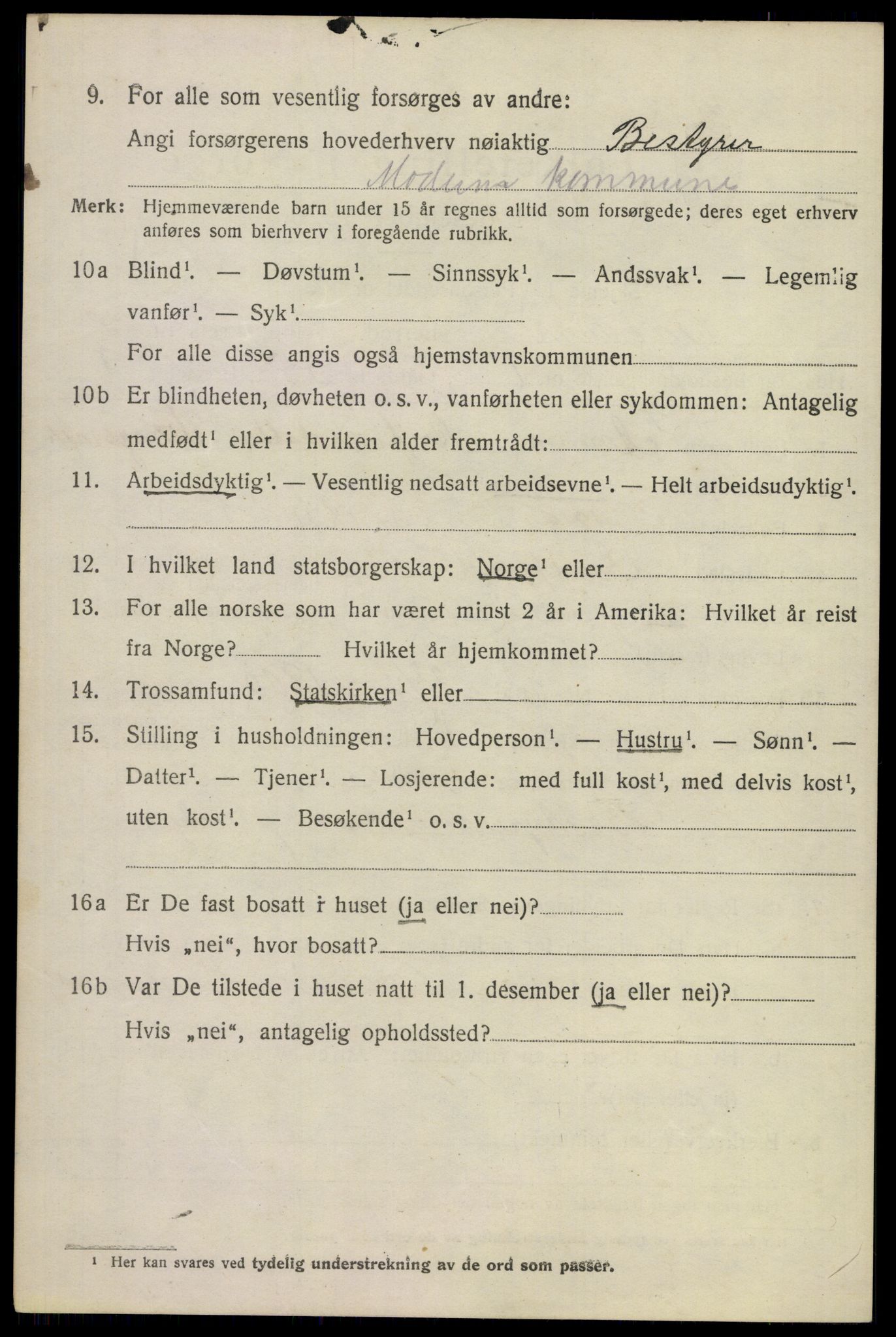 SAKO, 1920 census for Modum, 1920, p. 6464