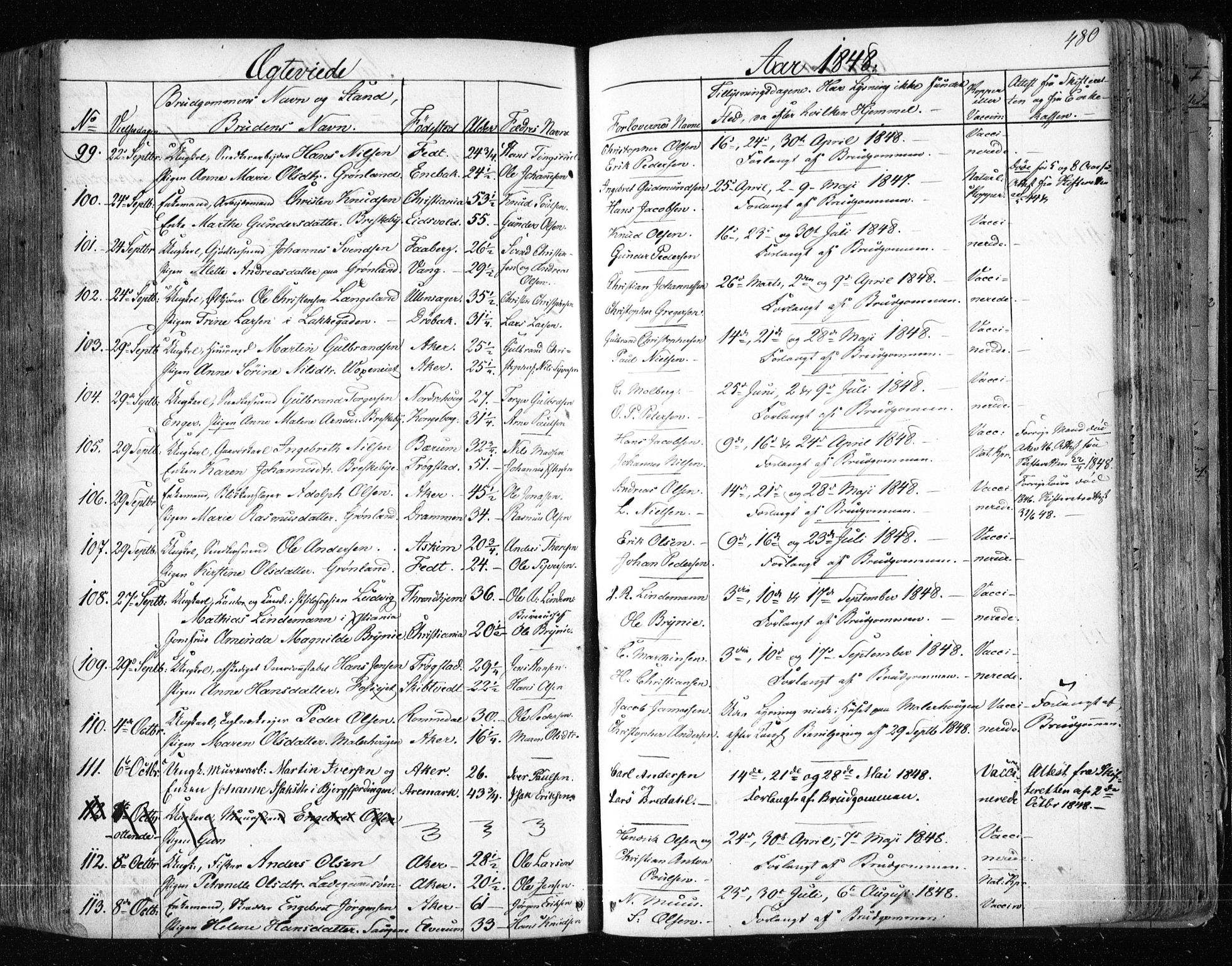 Aker prestekontor kirkebøker, SAO/A-10861/F/L0019: Parish register (official) no. 19, 1842-1852, p. 480