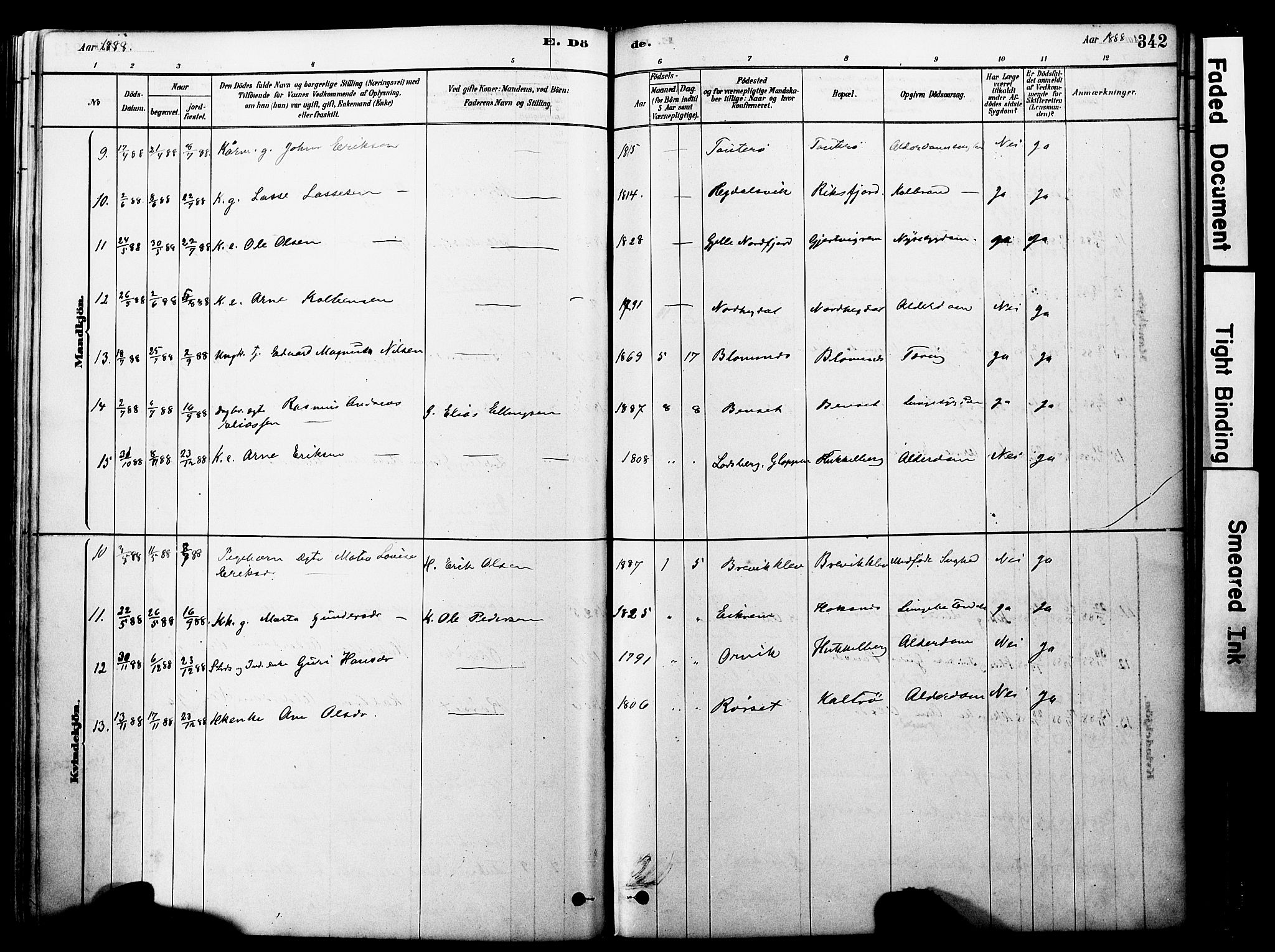 Ministerialprotokoller, klokkerbøker og fødselsregistre - Møre og Romsdal, AV/SAT-A-1454/560/L0721: Parish register (official) no. 560A05, 1878-1917, p. 342