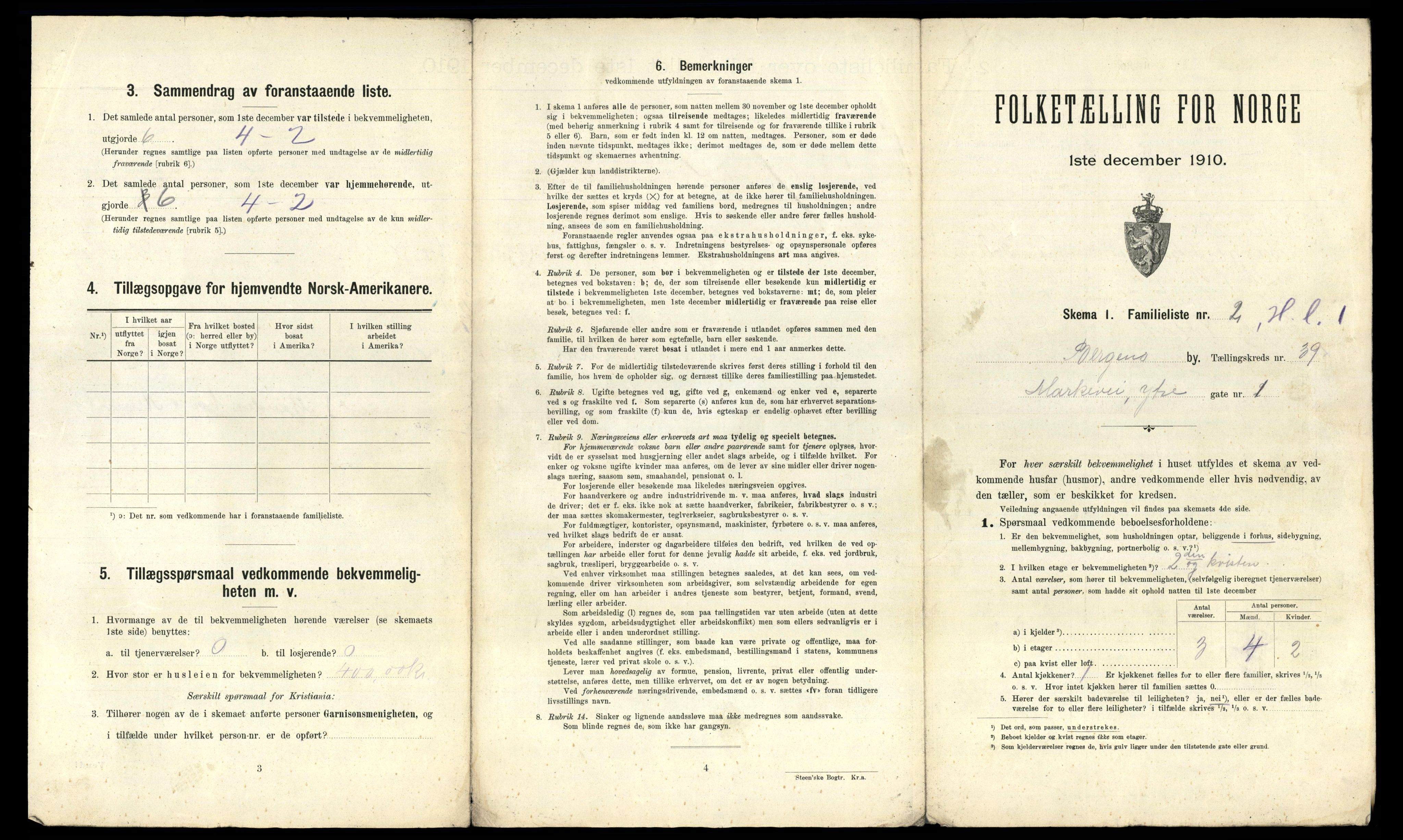 RA, 1910 census for Bergen, 1910, p. 13013