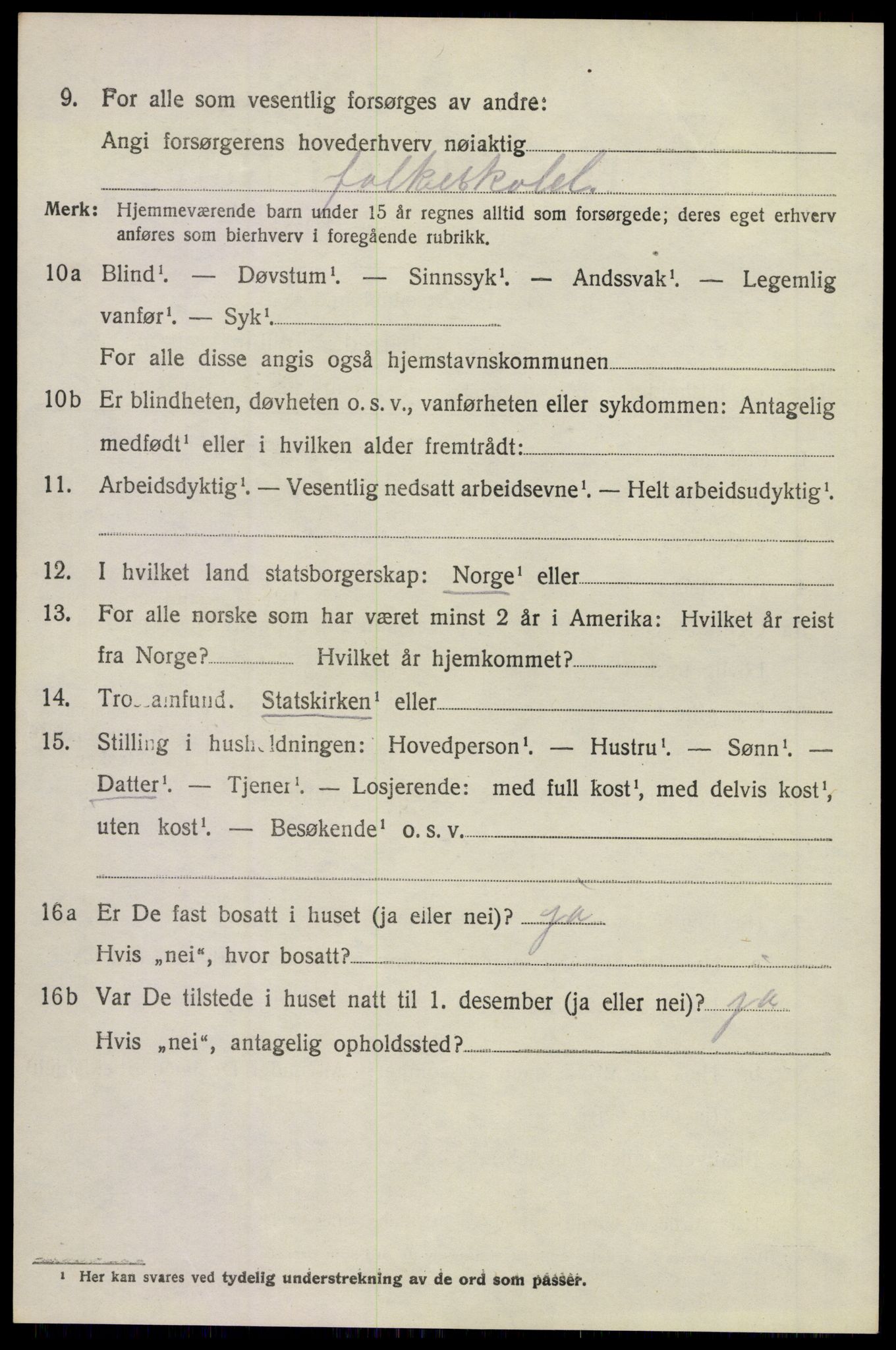 SAKO, 1920 census for Sande, 1920, p. 8069