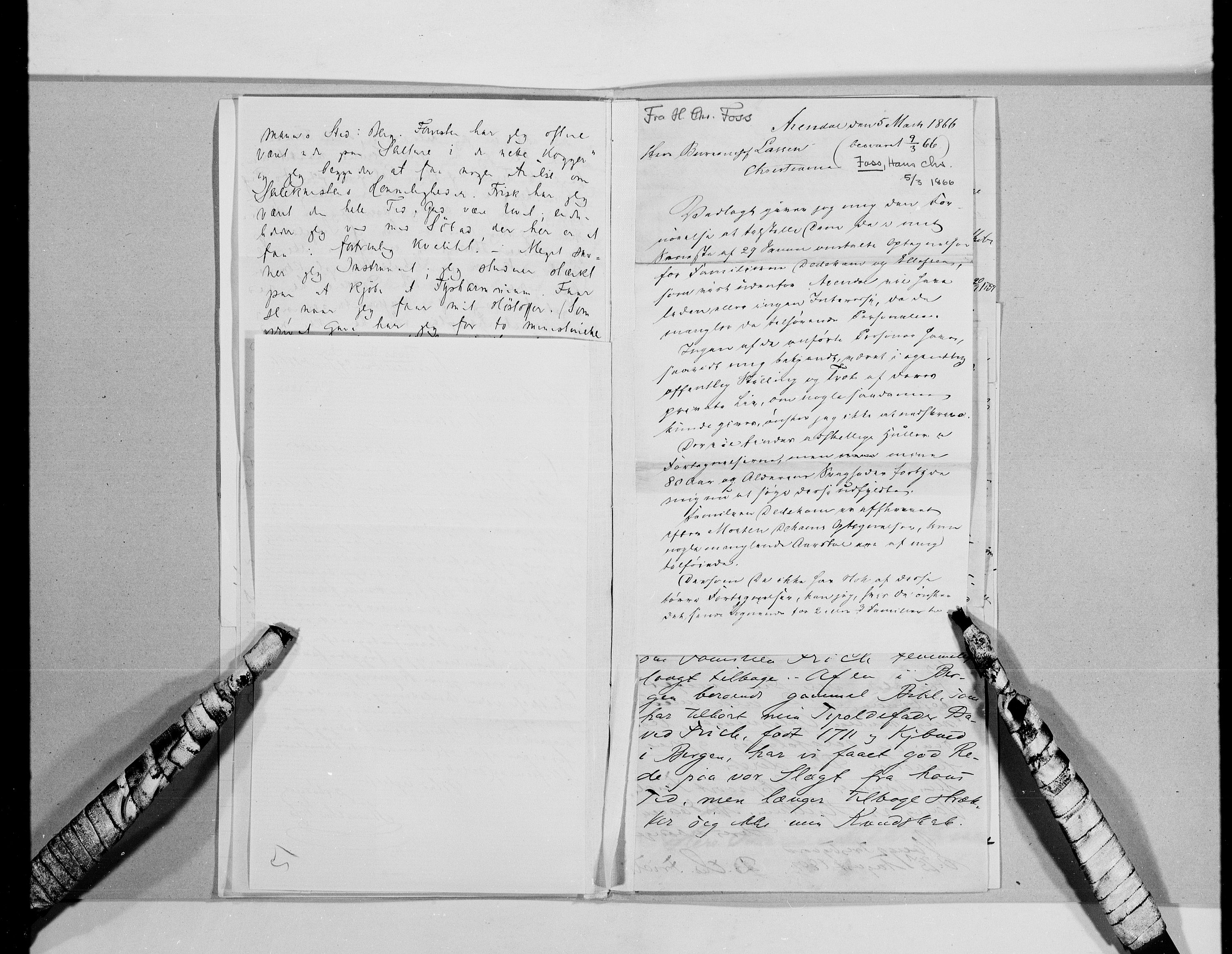 Lassens samlinger, AV/RA-PA-0051/G/L0097: Alfabetisk ordnede brev til Wilhelm Lassen: Fabritius - Grønvold, 1815-1907, p. 65