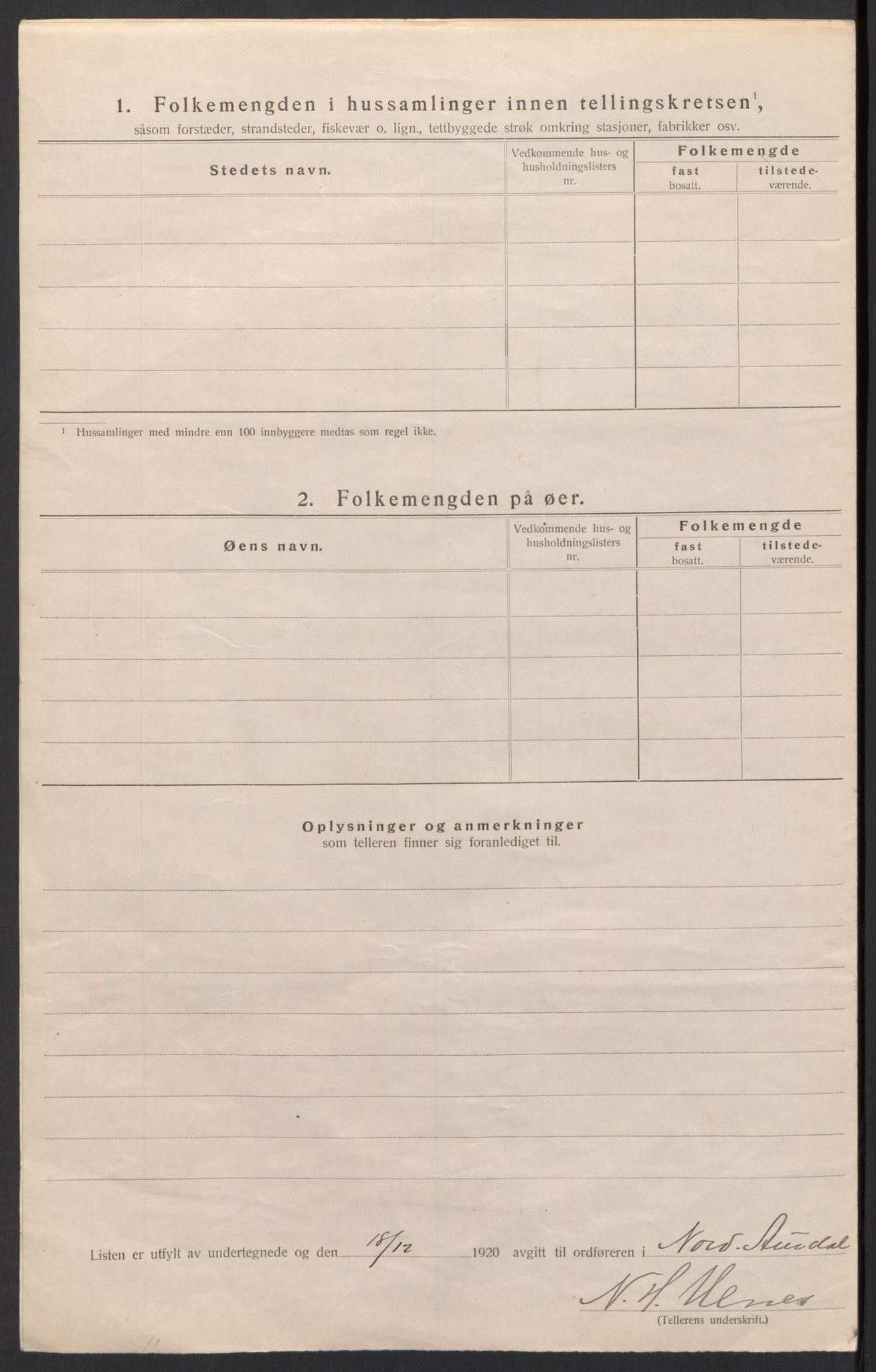 SAH, 1920 census for Nord-Aurdal, 1920, p. 32