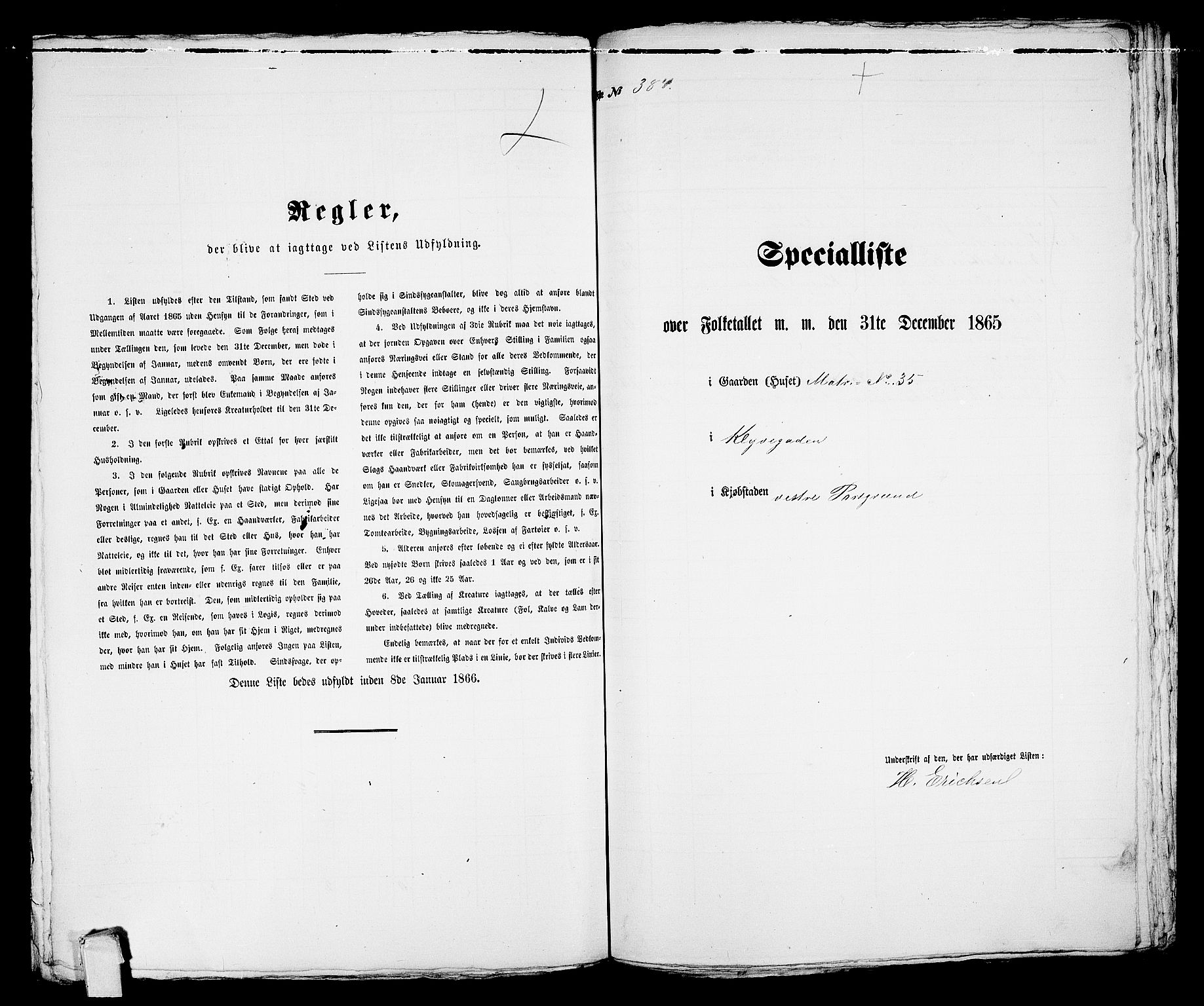 RA, 1865 census for Porsgrunn, 1865, p. 786