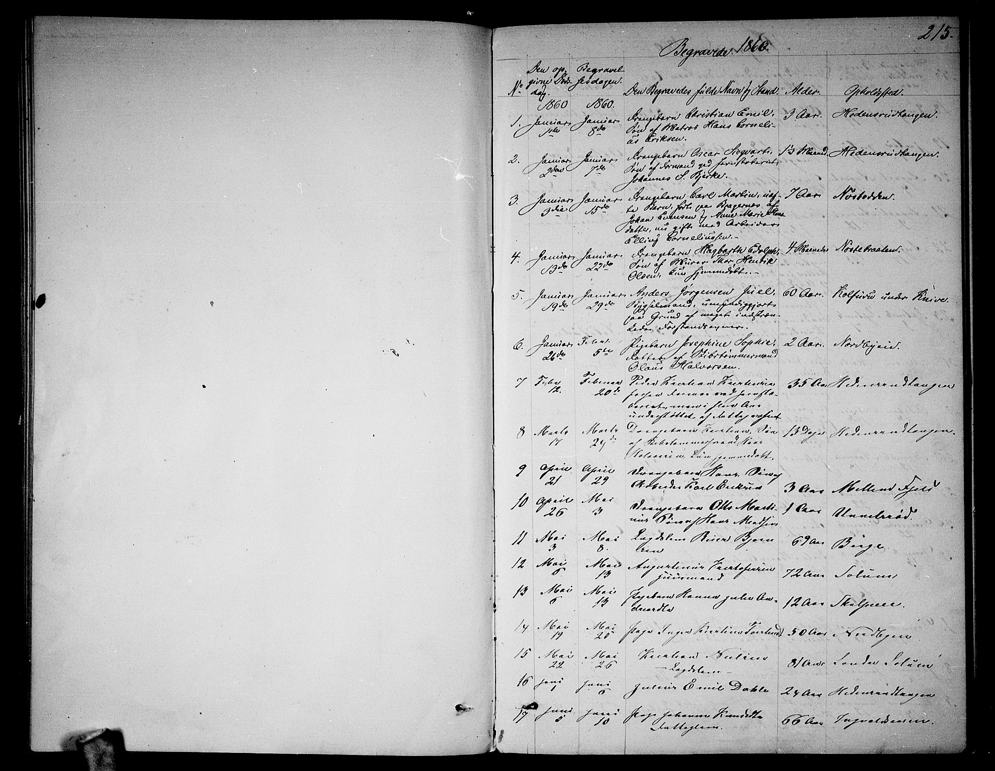 Skoger kirkebøker, SAKO/A-59/G/Ga/L0002: Parish register (copy) no. I 2, 1860-1880, p. 215
