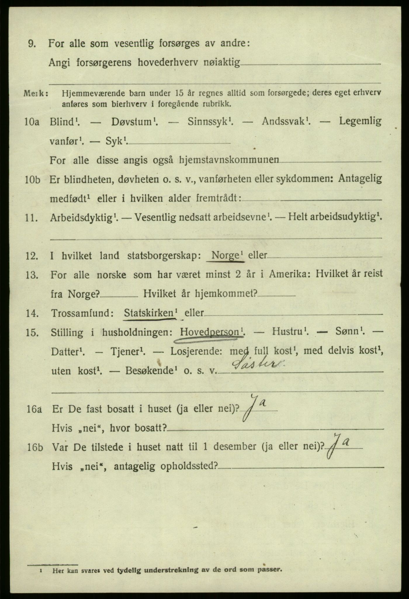 SAB, 1920 census for Jølster, 1920, p. 5569