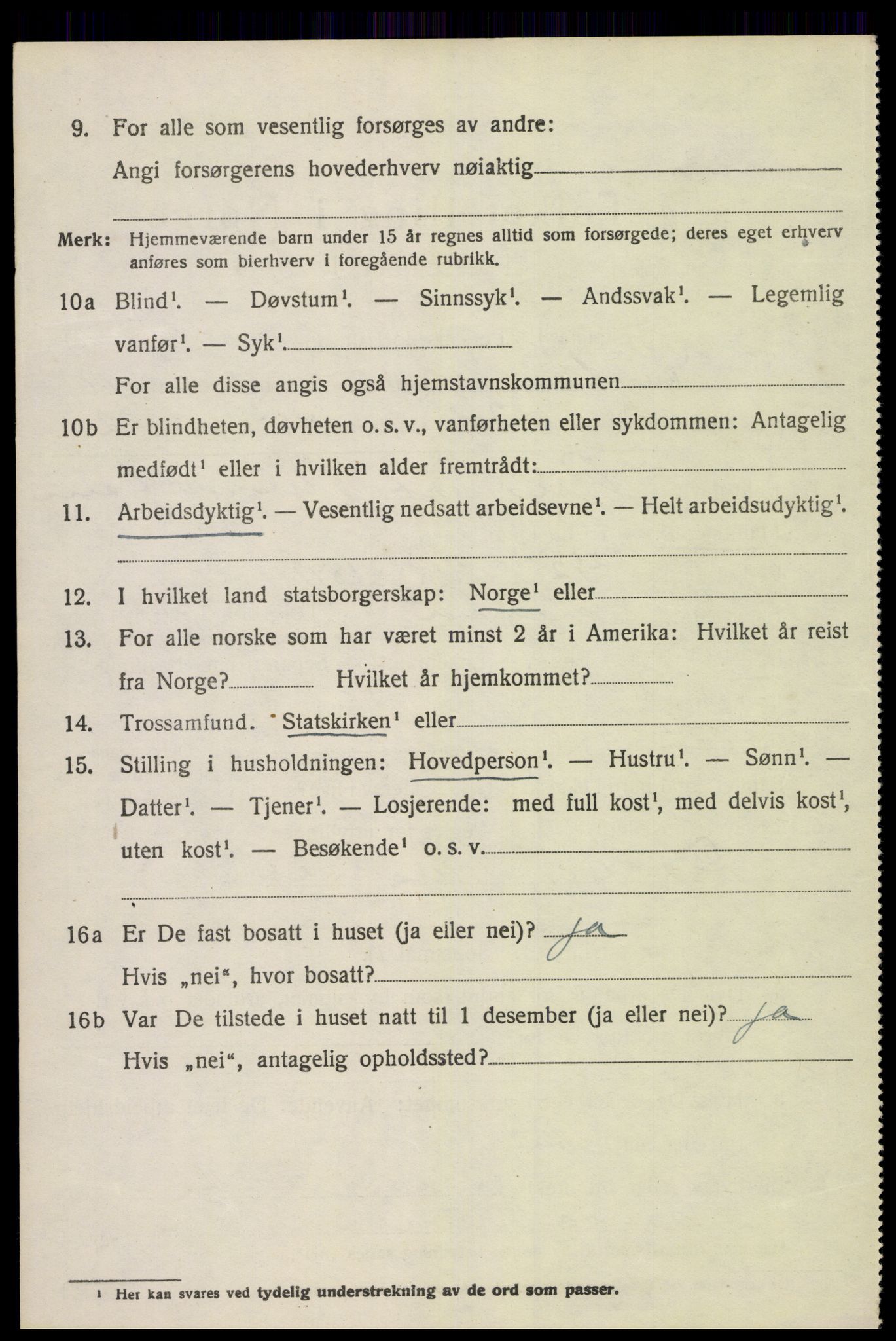 SAK, 1920 census for Lista, 1920, p. 11120