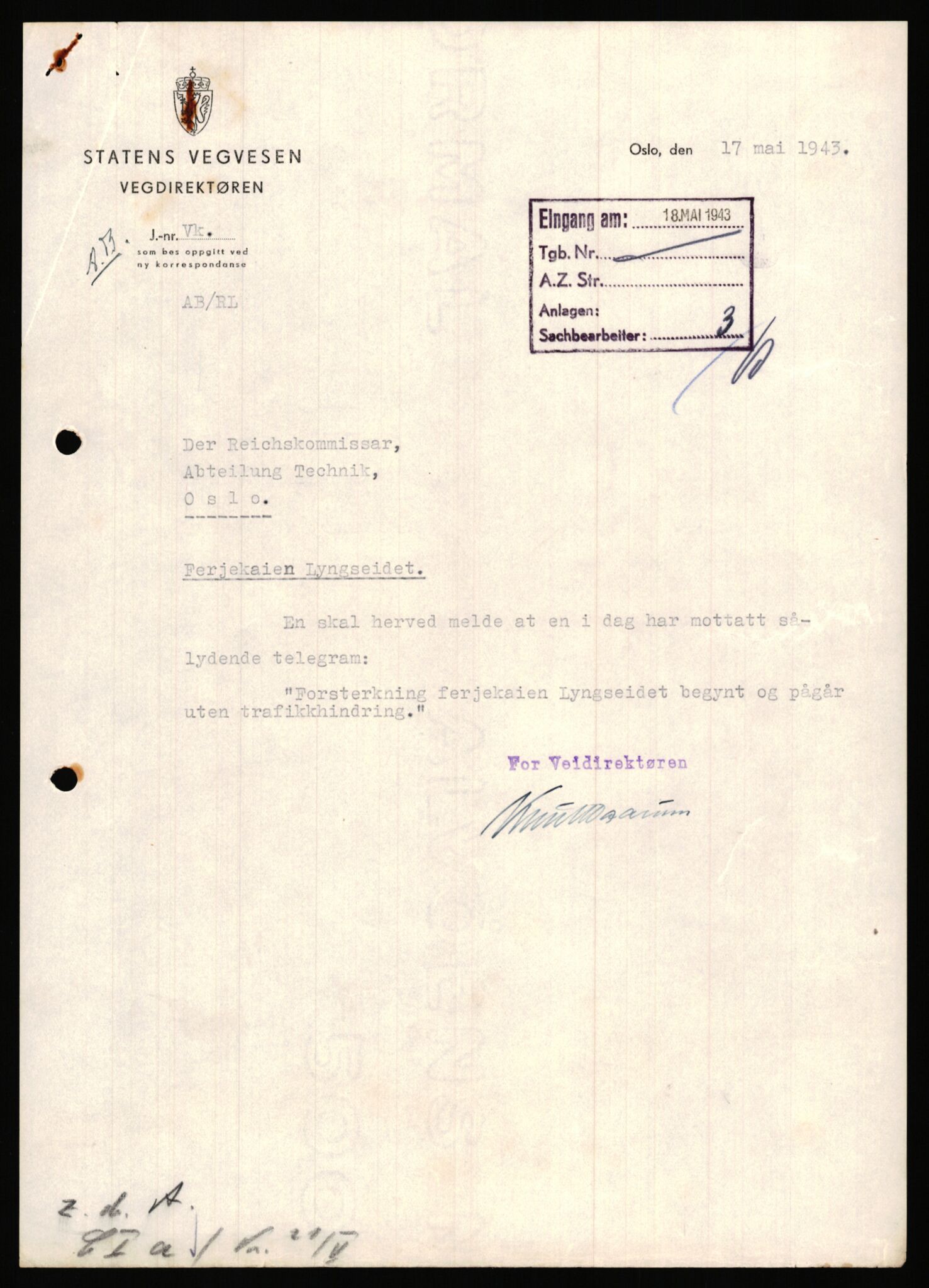 Tyske arkiver, Organisation Todt (OT), Einsatzgruppe Wiking, AV/RA-RAFA-2188/1/E/E2/E2d/L0023: Fähren und Anlegen, 1942-1944, p. 92