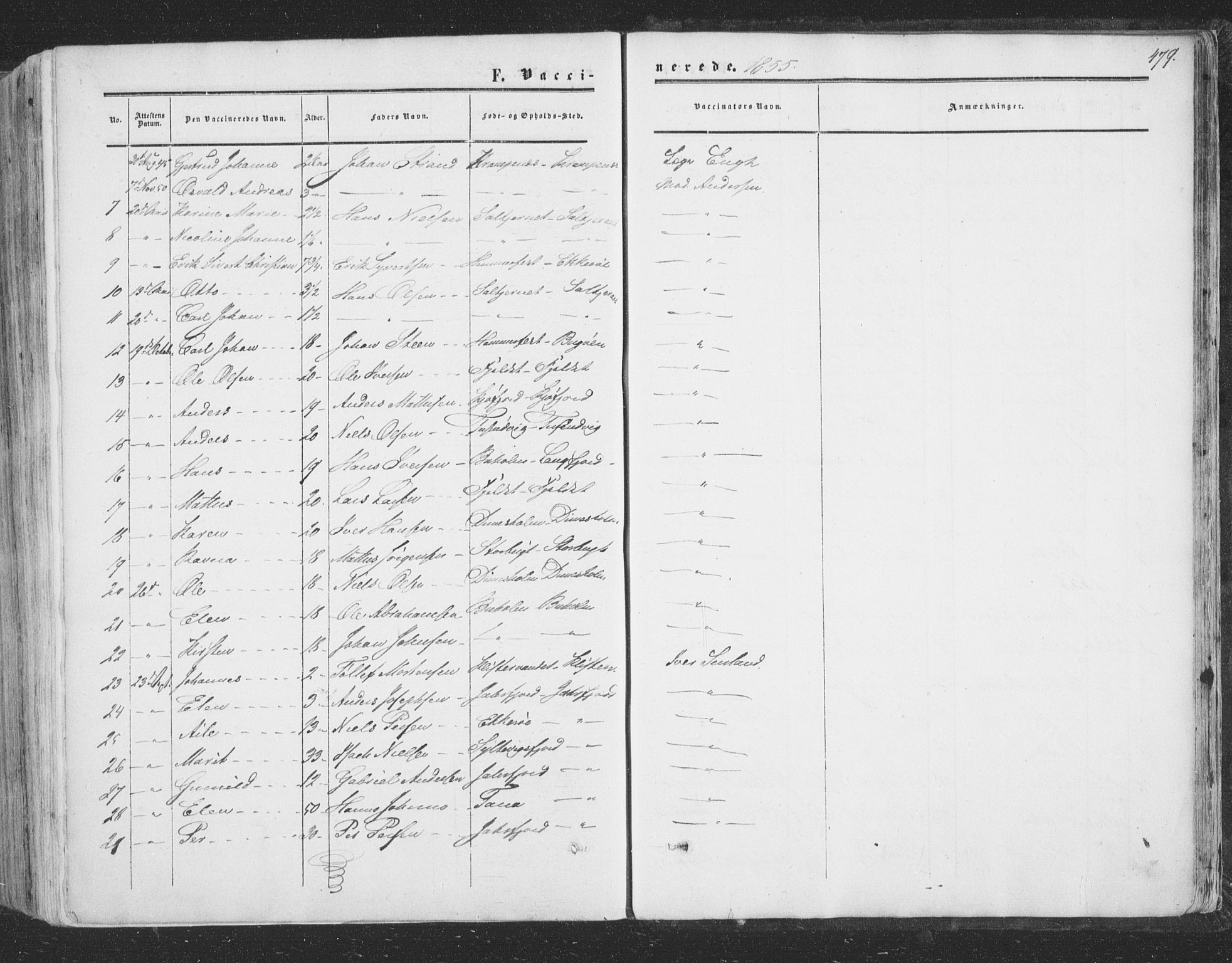 Vadsø sokneprestkontor, SATØ/S-1325/H/Ha/L0004kirke: Parish register (official) no. 4, 1854-1880, p. 479