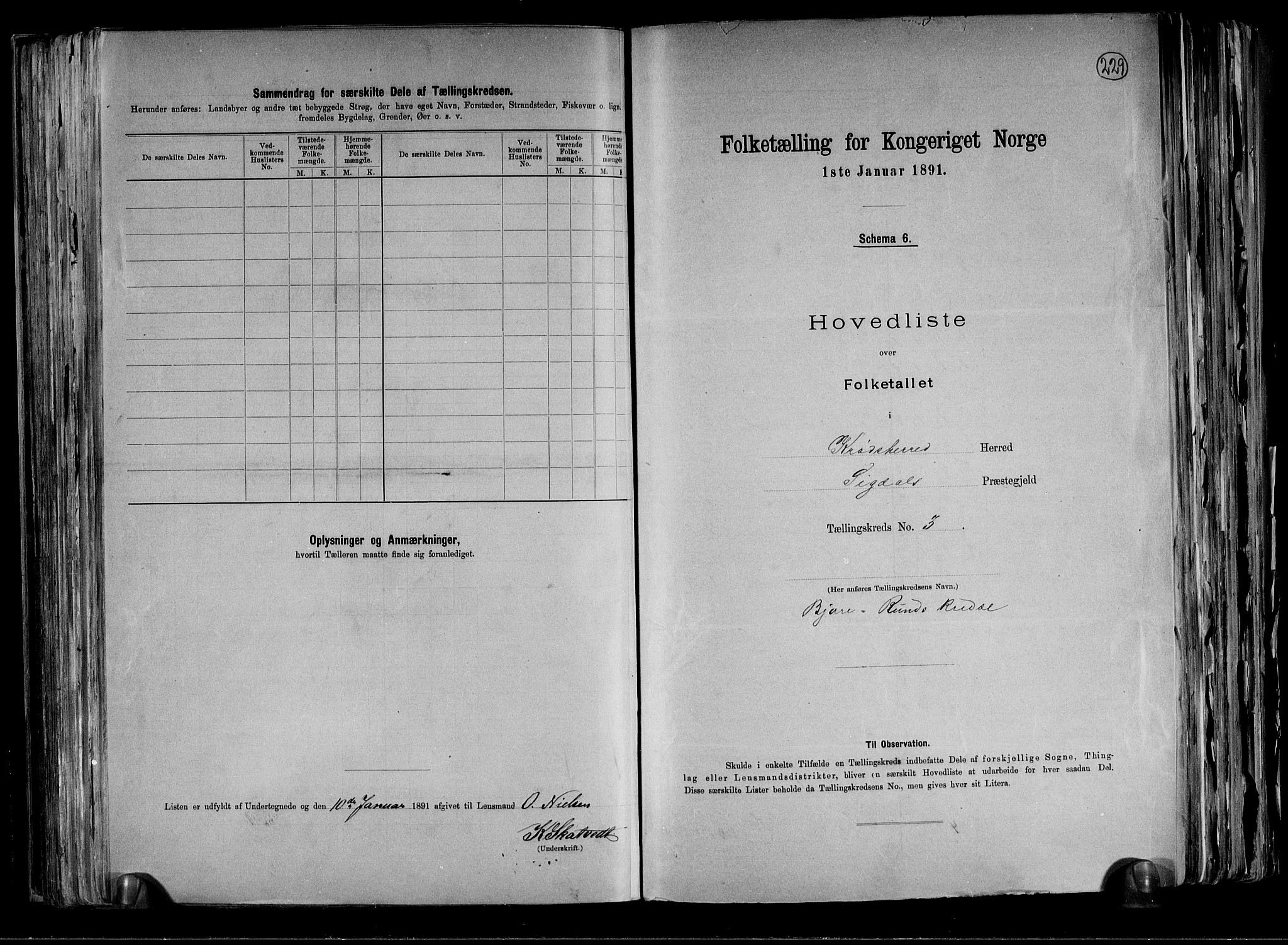RA, 1891 census for 0621 Sigdal, 1891, p. 42
