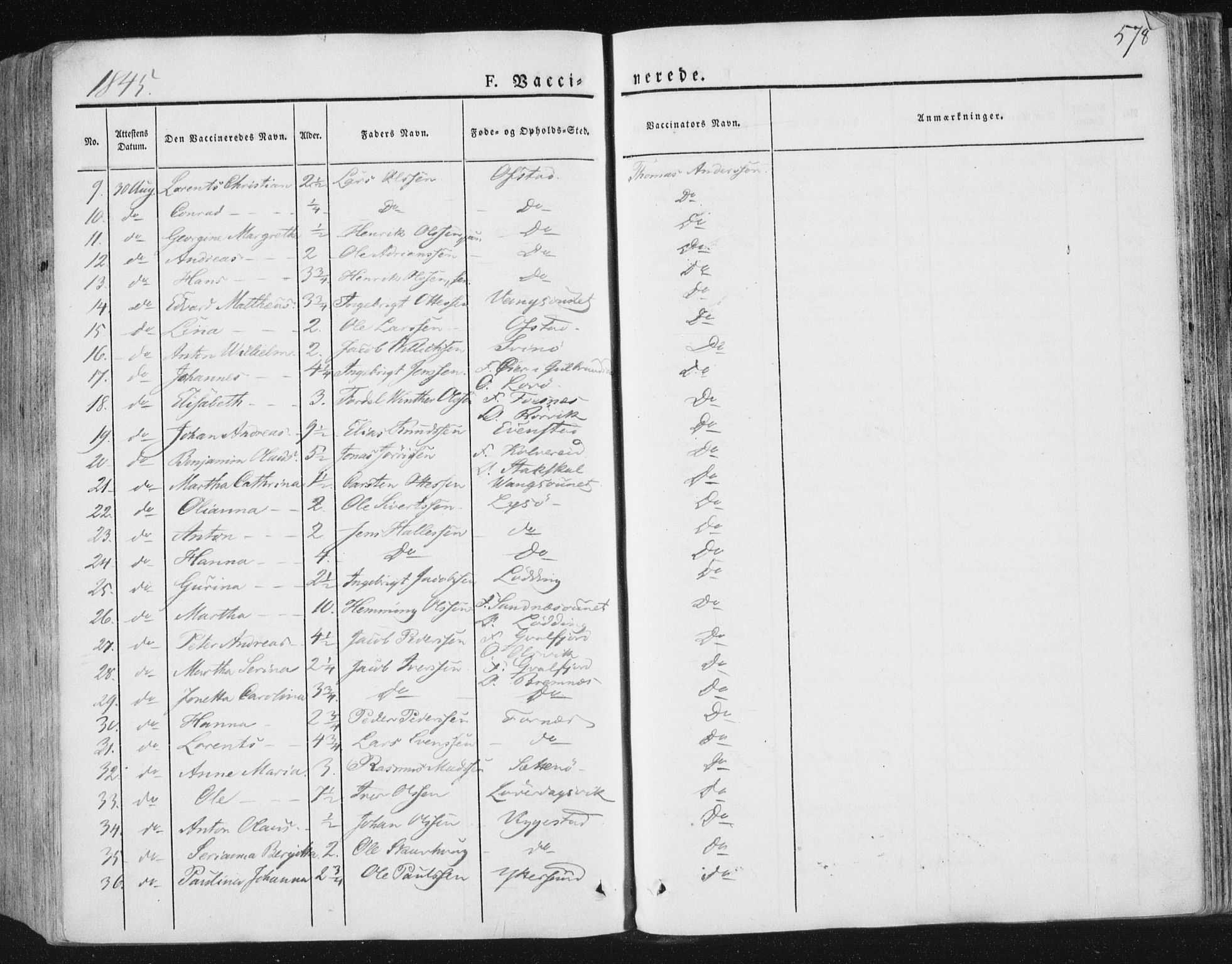 Ministerialprotokoller, klokkerbøker og fødselsregistre - Nord-Trøndelag, AV/SAT-A-1458/784/L0669: Parish register (official) no. 784A04, 1829-1859, p. 578