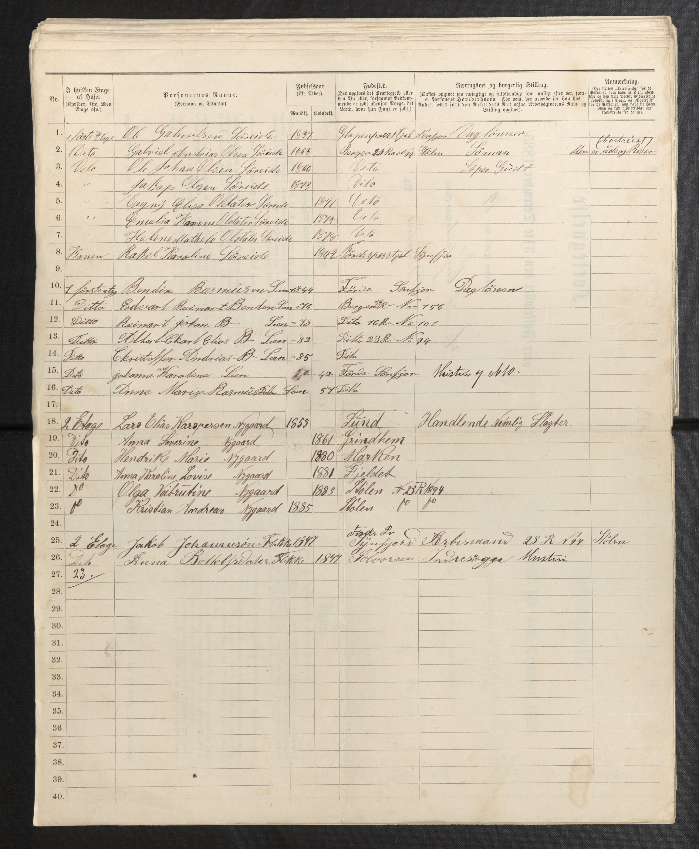 SAB, 1885 census for 1301 Bergen, 1885, p. 2112